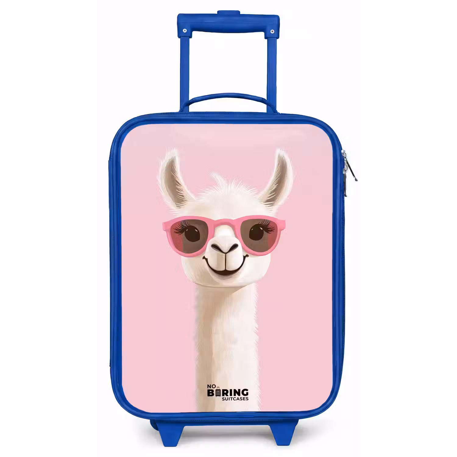 Lama - Wit - Zonnebril - Wimpers Kinderkoffer - Blauw klein -zz3dotto