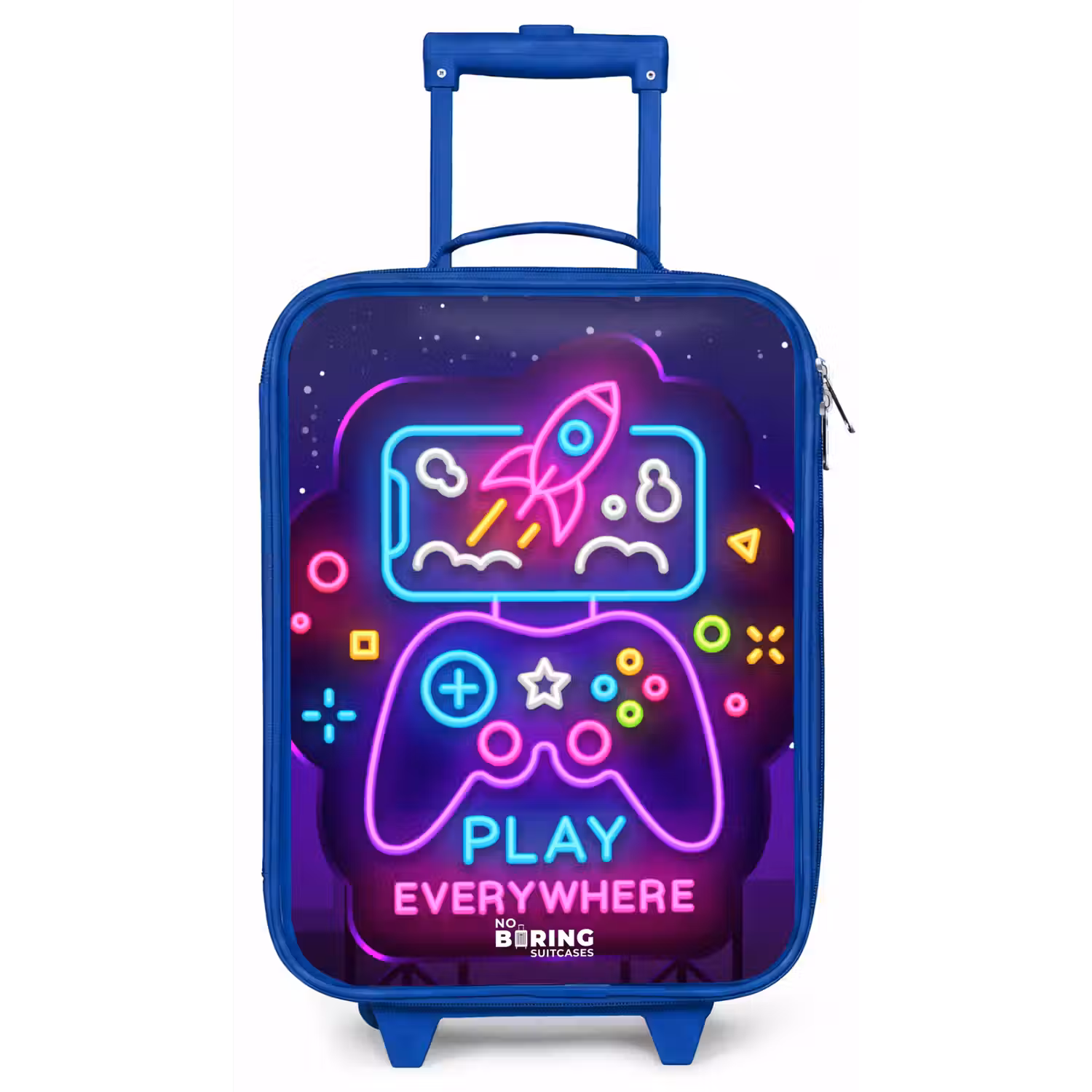Neonillustratie met een controller Kinderkoffer - Blauw klein -zz3dotto