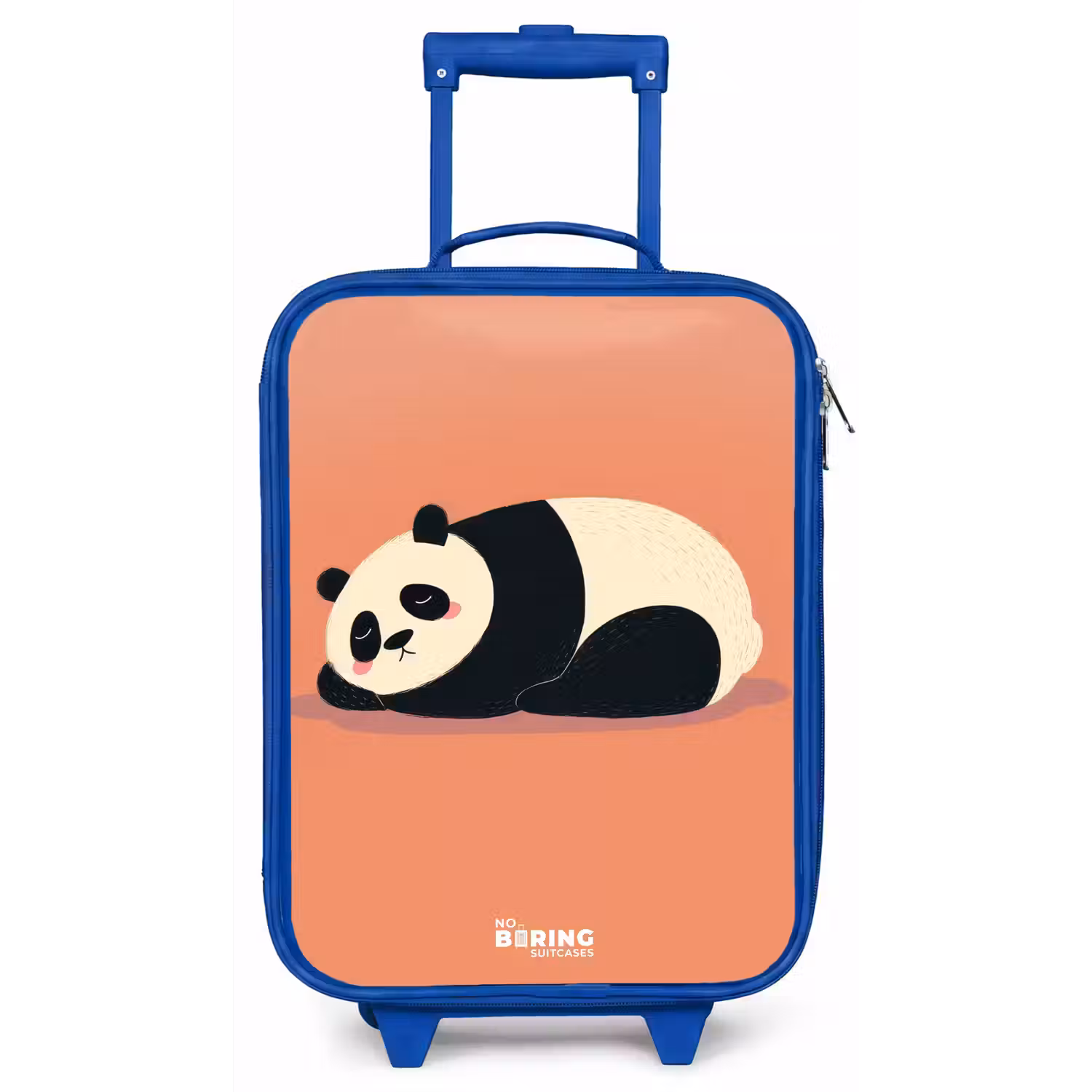 Panda - Slapen - Oranje Kinderkoffer - Blauw klein -zz3dotto