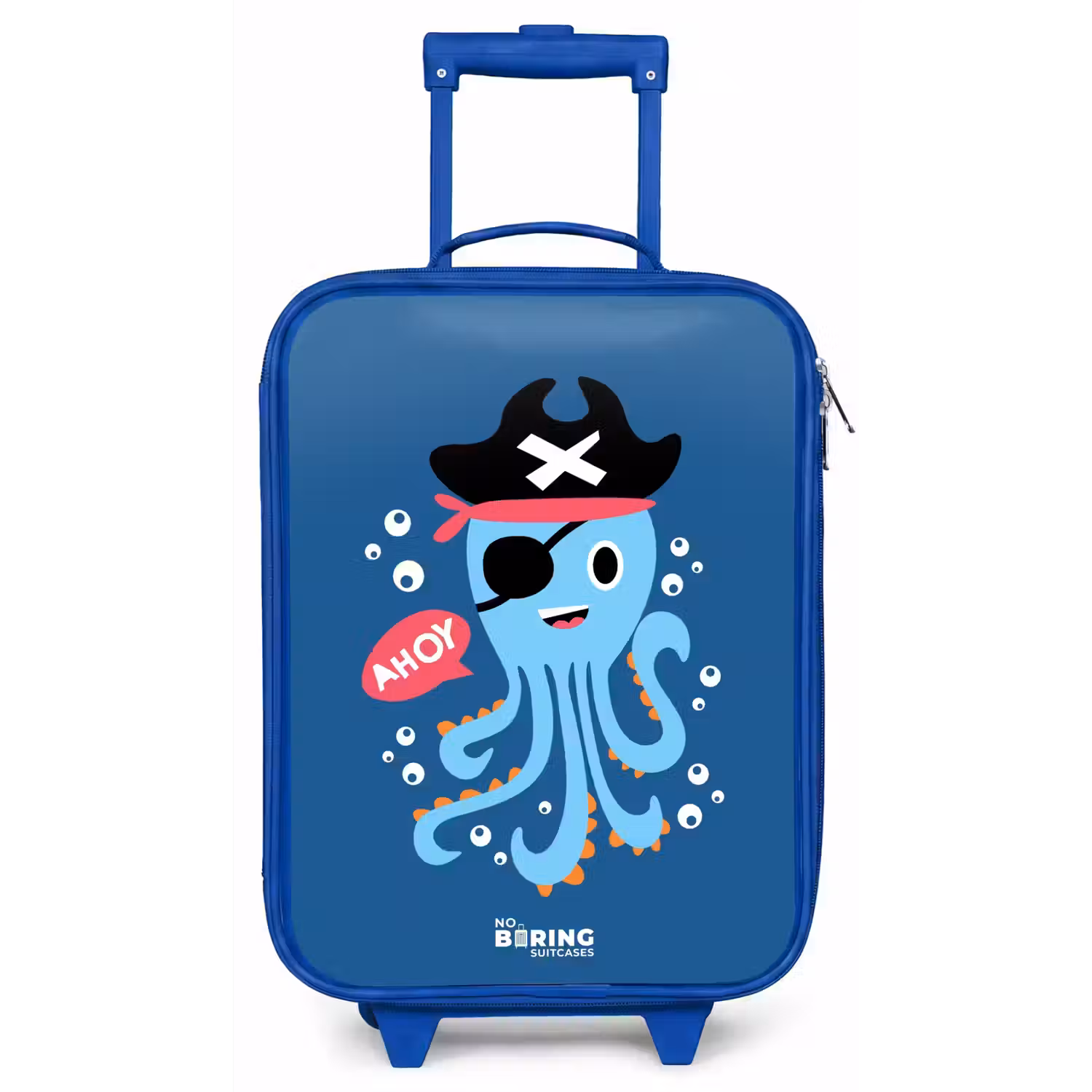 Piraten octopus met een hoed Kinderkoffer - Blauw klein -zz3dotto