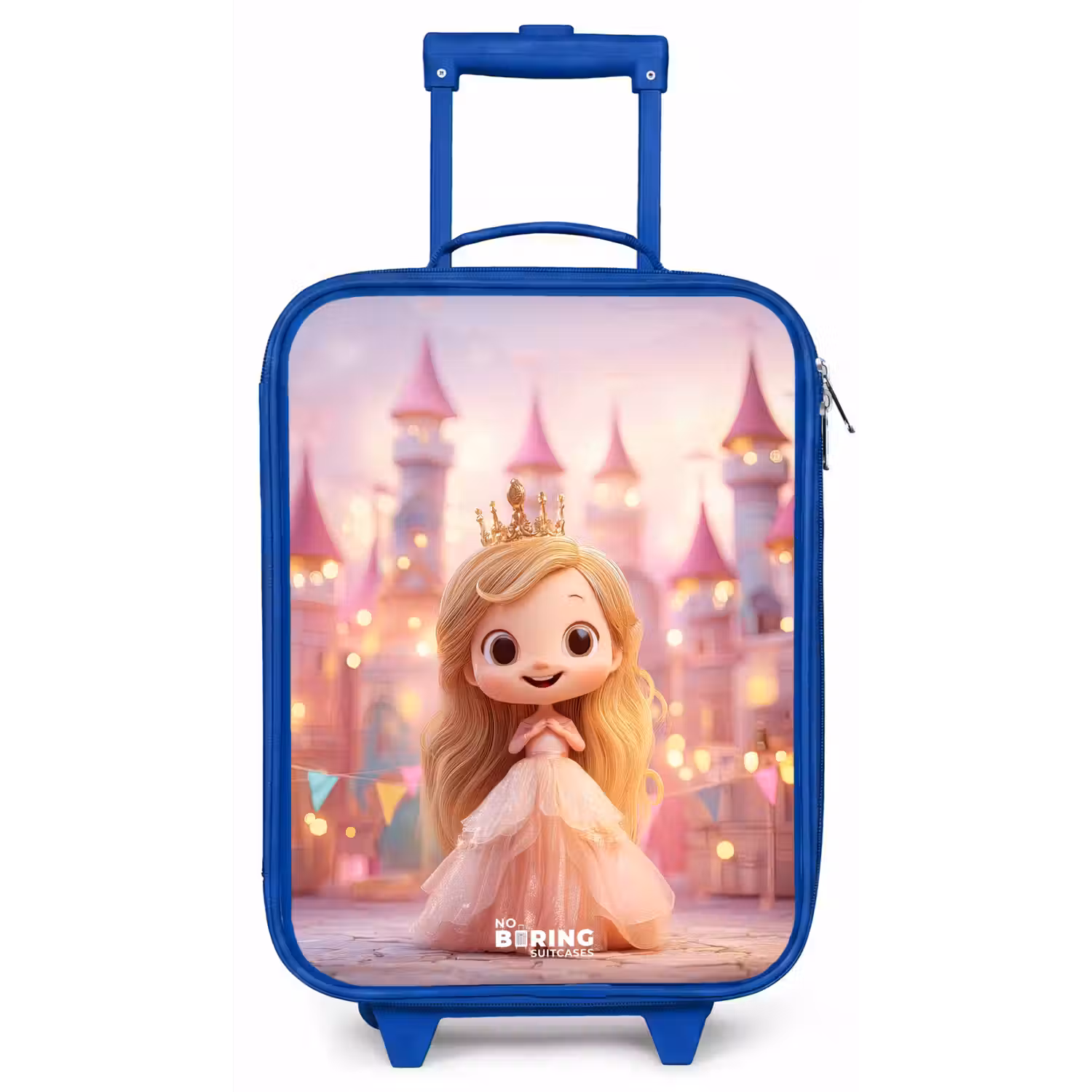 Prinses - Roze - Kasteel Kinderkoffer - Blauw klein -zz3dotto