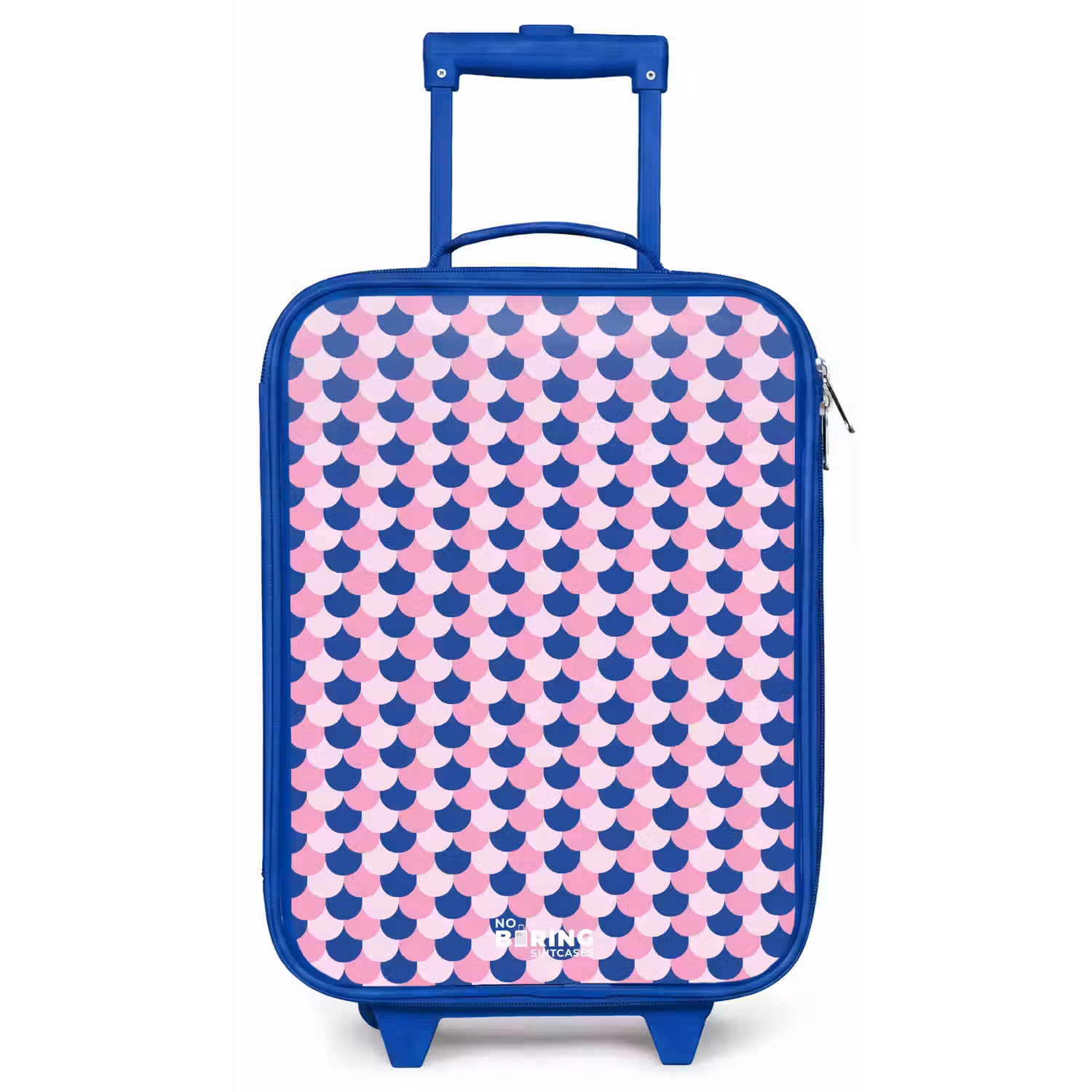 Schubben - Patroon - Blauw - Roze Kinderkoffer - Blauw klein -zz3dotto
