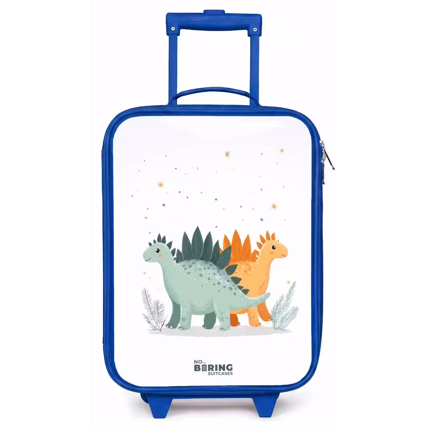 Stegosaurusduo onder sterrenregen Kinderkoffer - Blauw klein -zz3dotto
