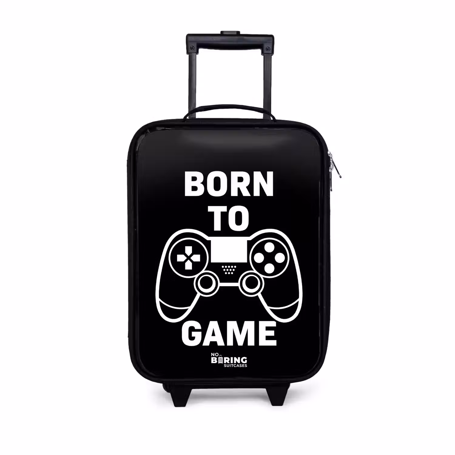 Born to game met controller Kinderkoffer - Zwart klein -3d