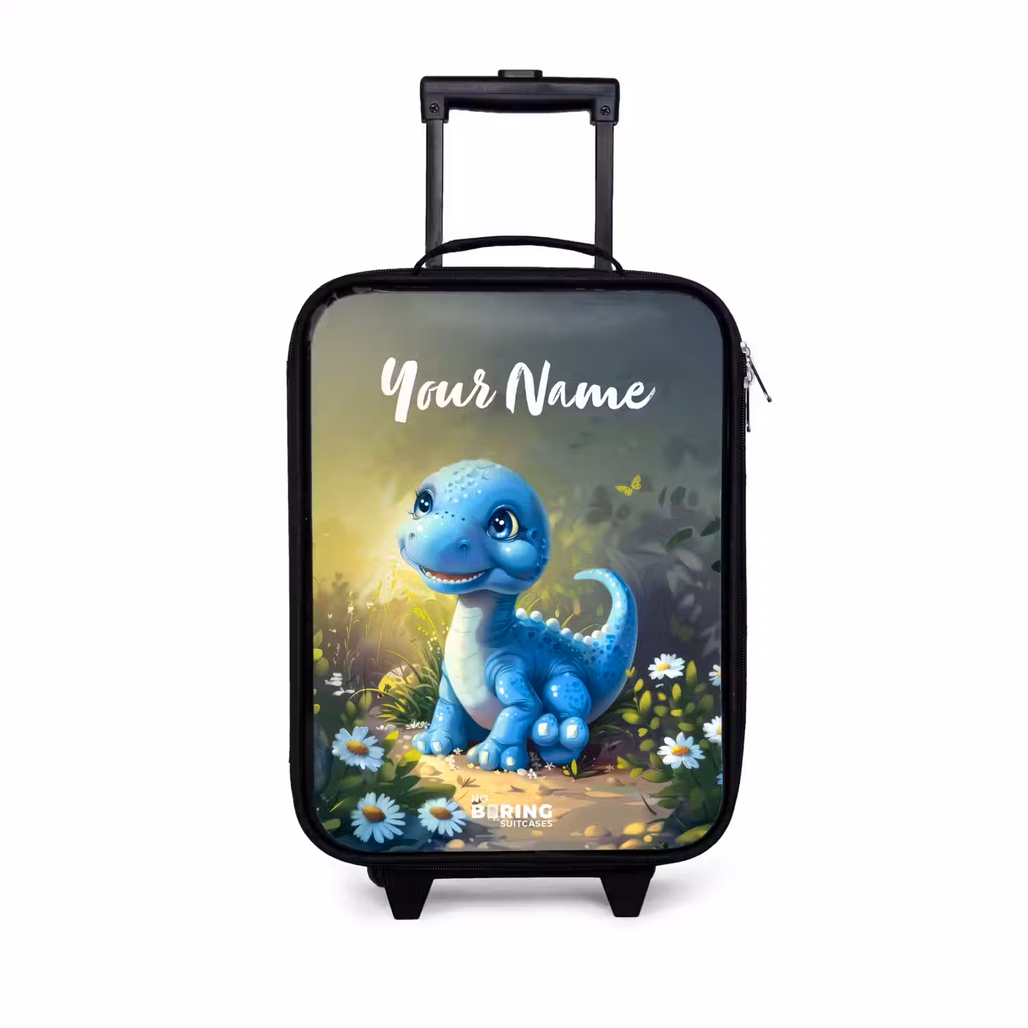 Branco Brontosaurus Kinderkoffer - Zwart klein -3d
