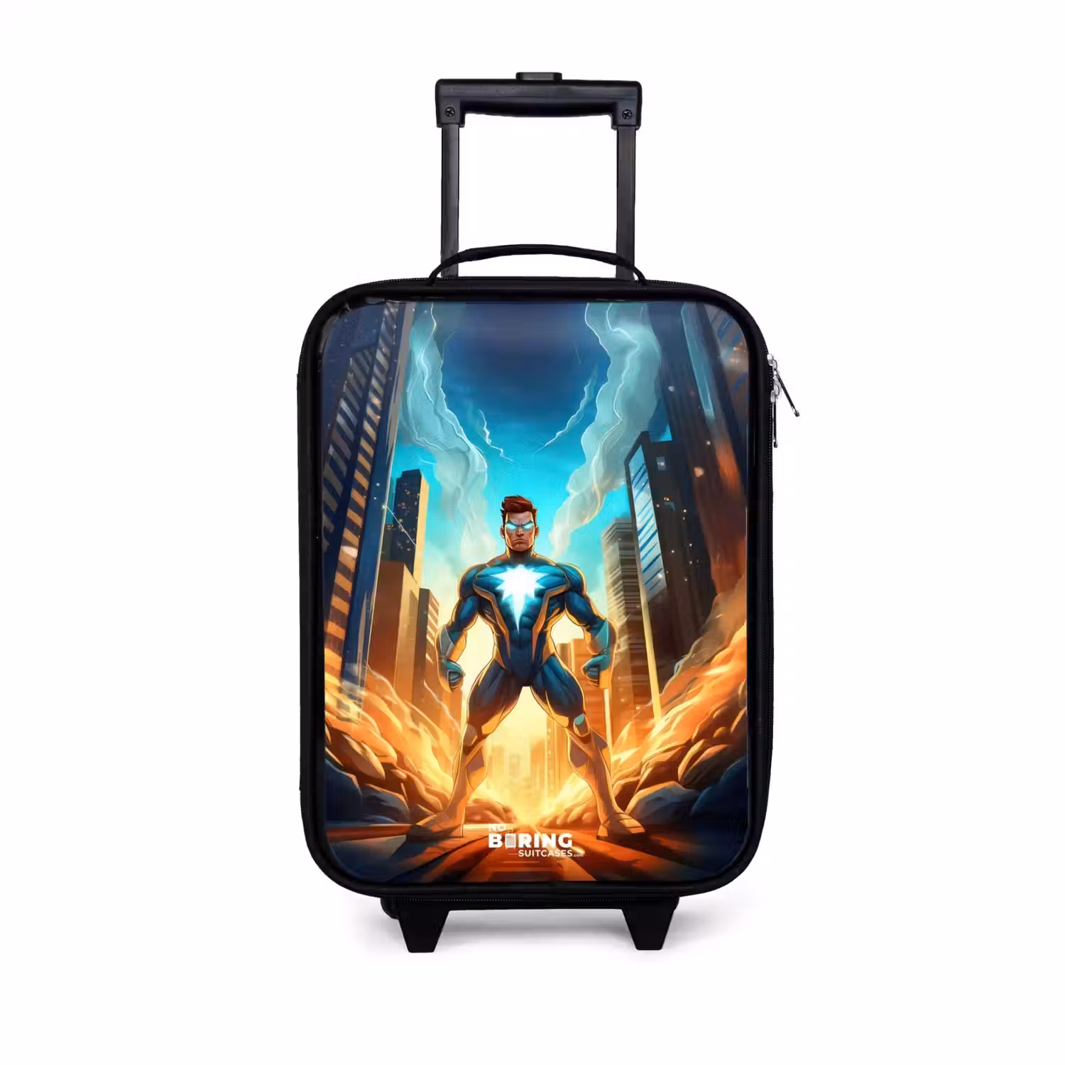 City superhero Kinderkoffer - Zwart klein -3d