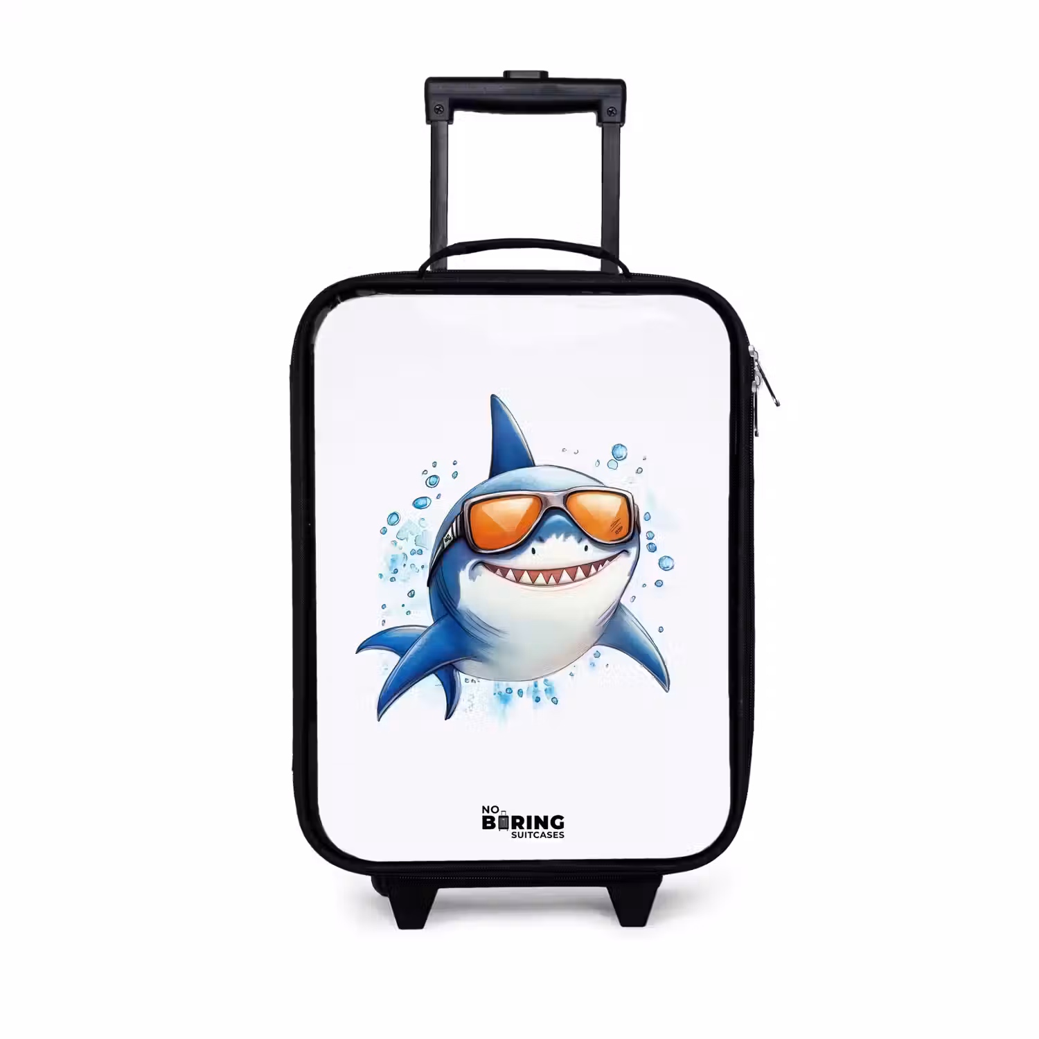 Coole haai met zonnebril in het water Kinderkoffer - Zwart klein -3d