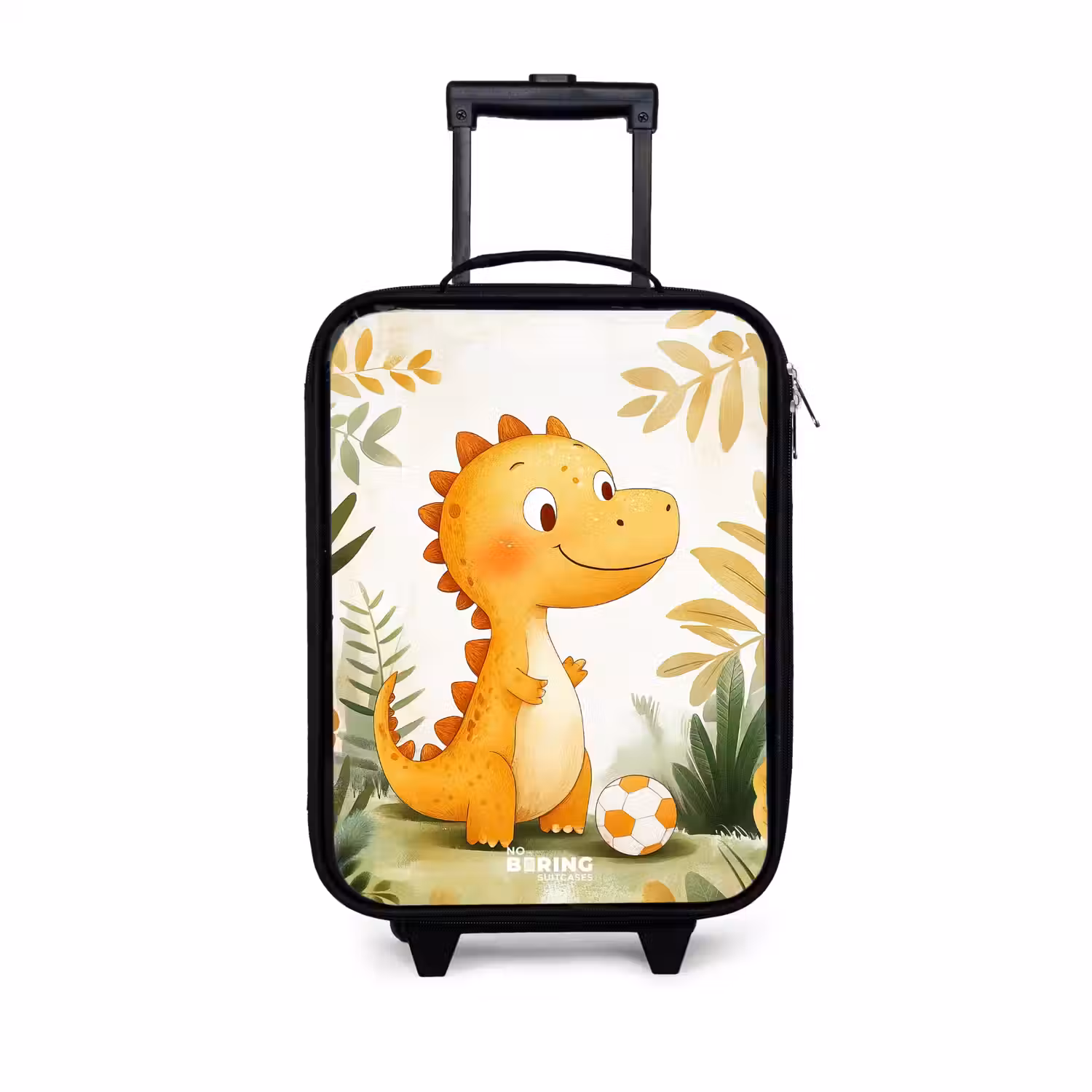 Dino - Voetbal - Oranje Kinderkoffer - Zwart klein -3d