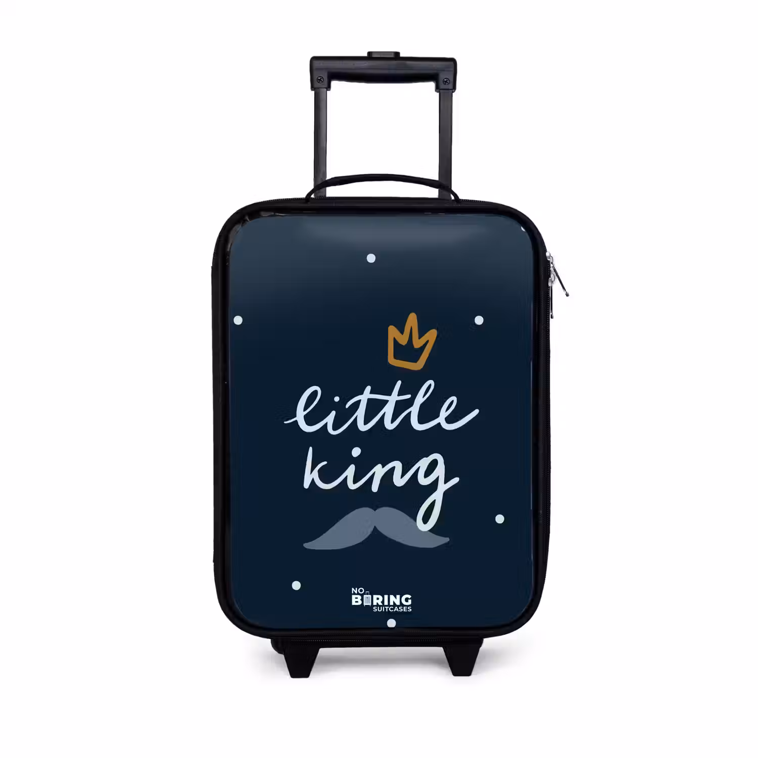 Little king met stippen Kinderkoffer - Zwart klein -3d