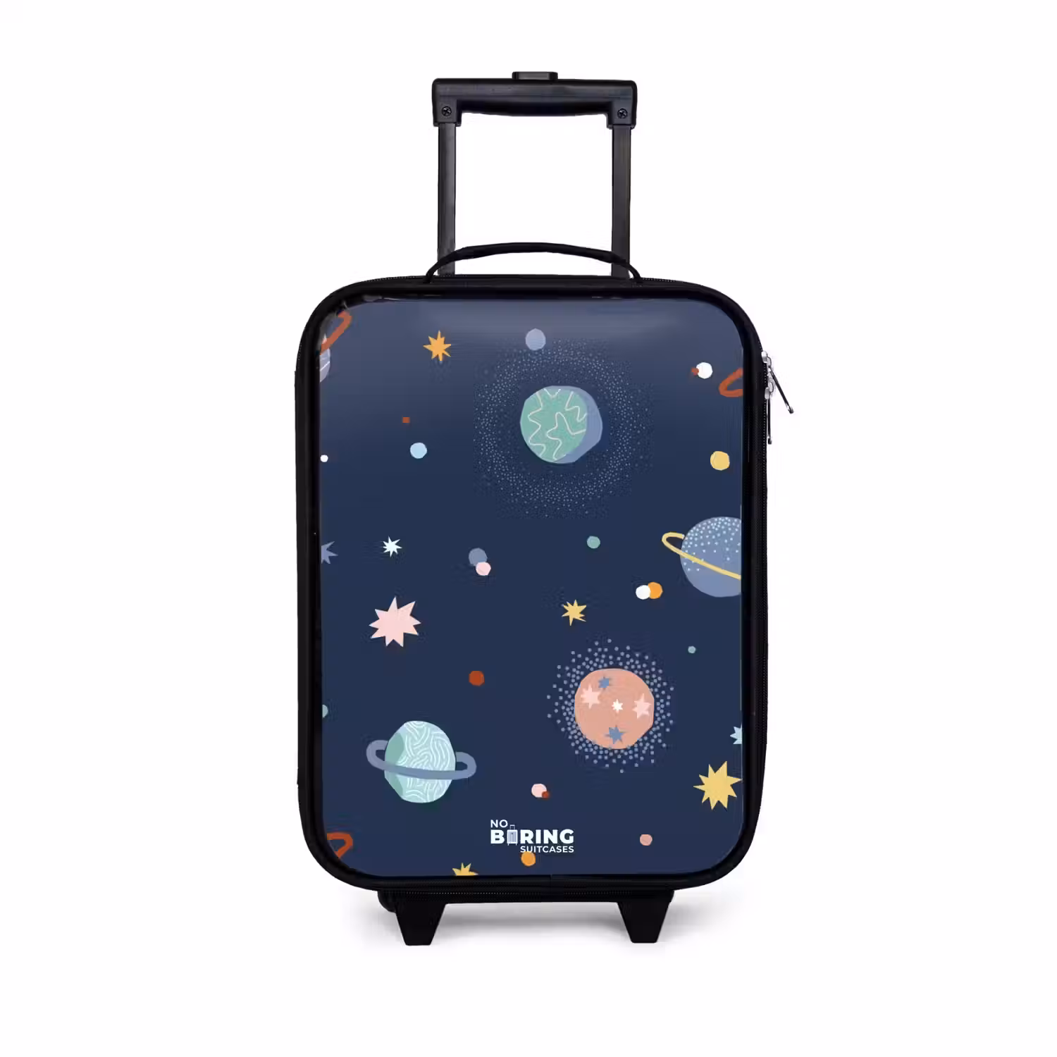 Patroon van planeten Kinderkoffer - Zwart klein -3d