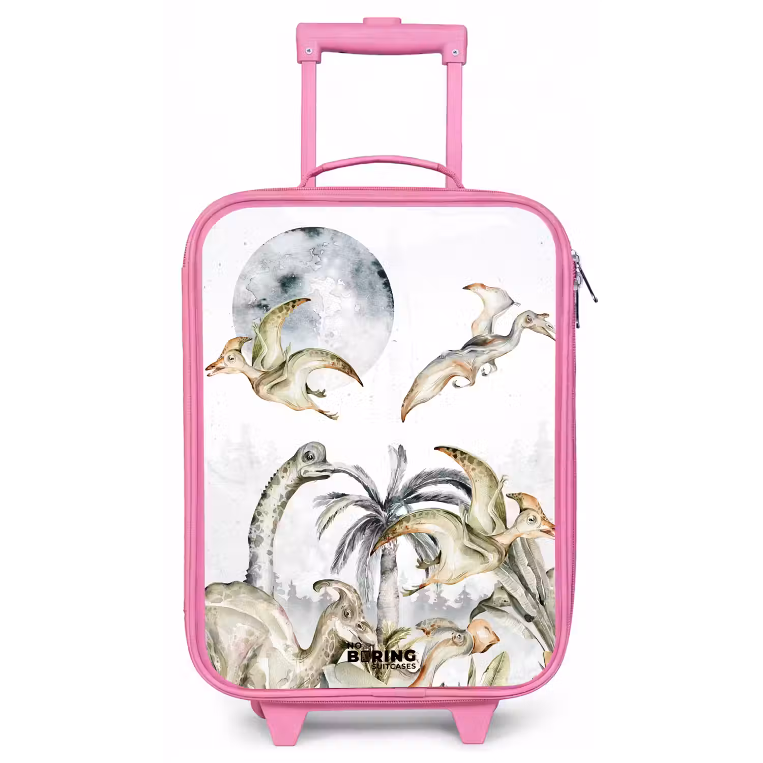Dino's in de jungle Kinderkoffer - Roze klein -zz3dotto
