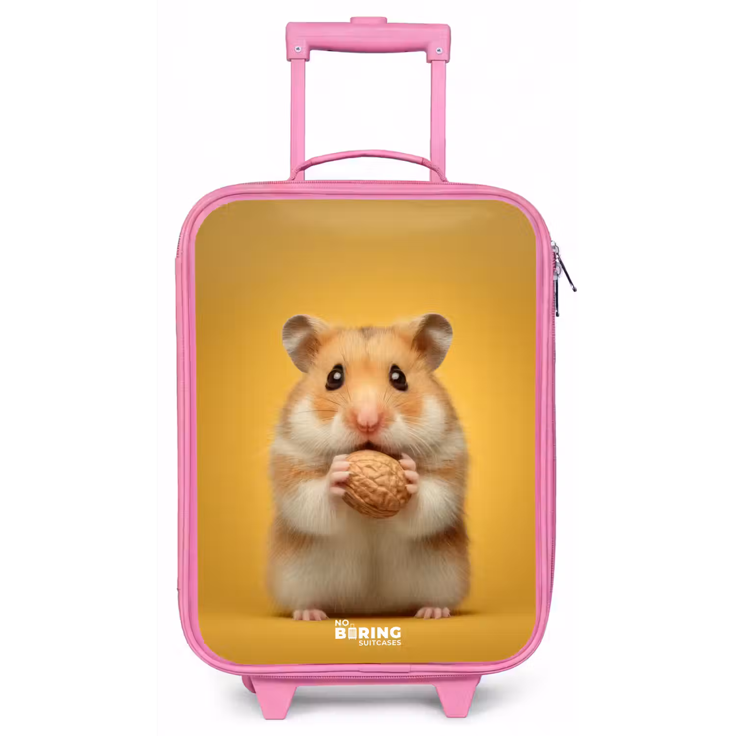 Hamster - Walnoot - Dier Kinderkoffer - Roze klein -zz3dotto