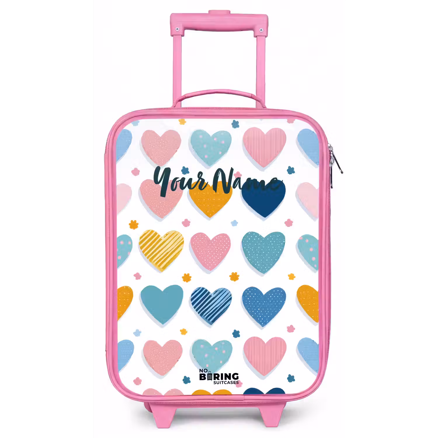 Hartenpatroon Kinderkoffer - Roze klein -zz3dotto