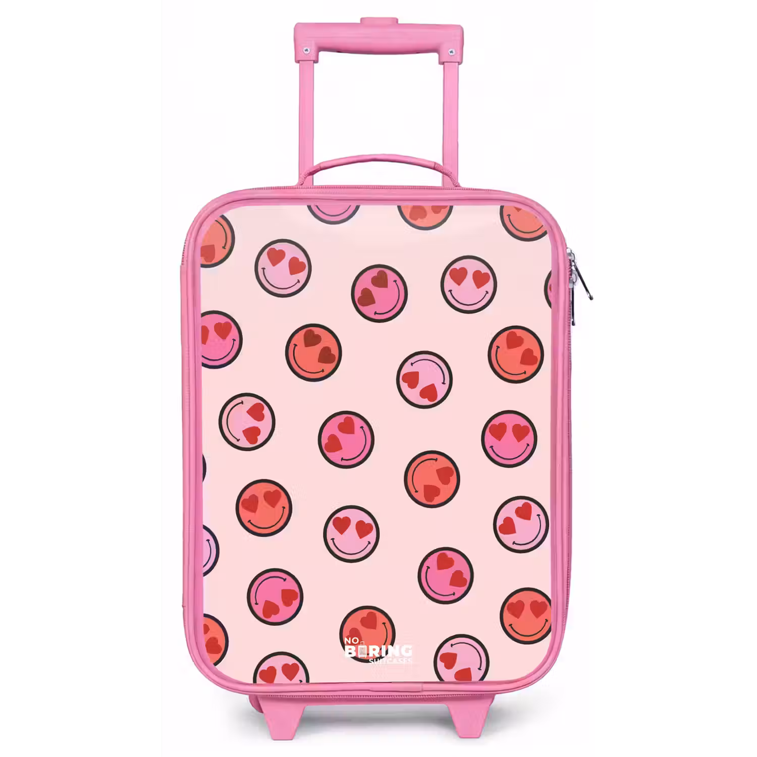 Hartje - Smiley - Patroon Kinderkoffer - Roze klein -zz3dotto