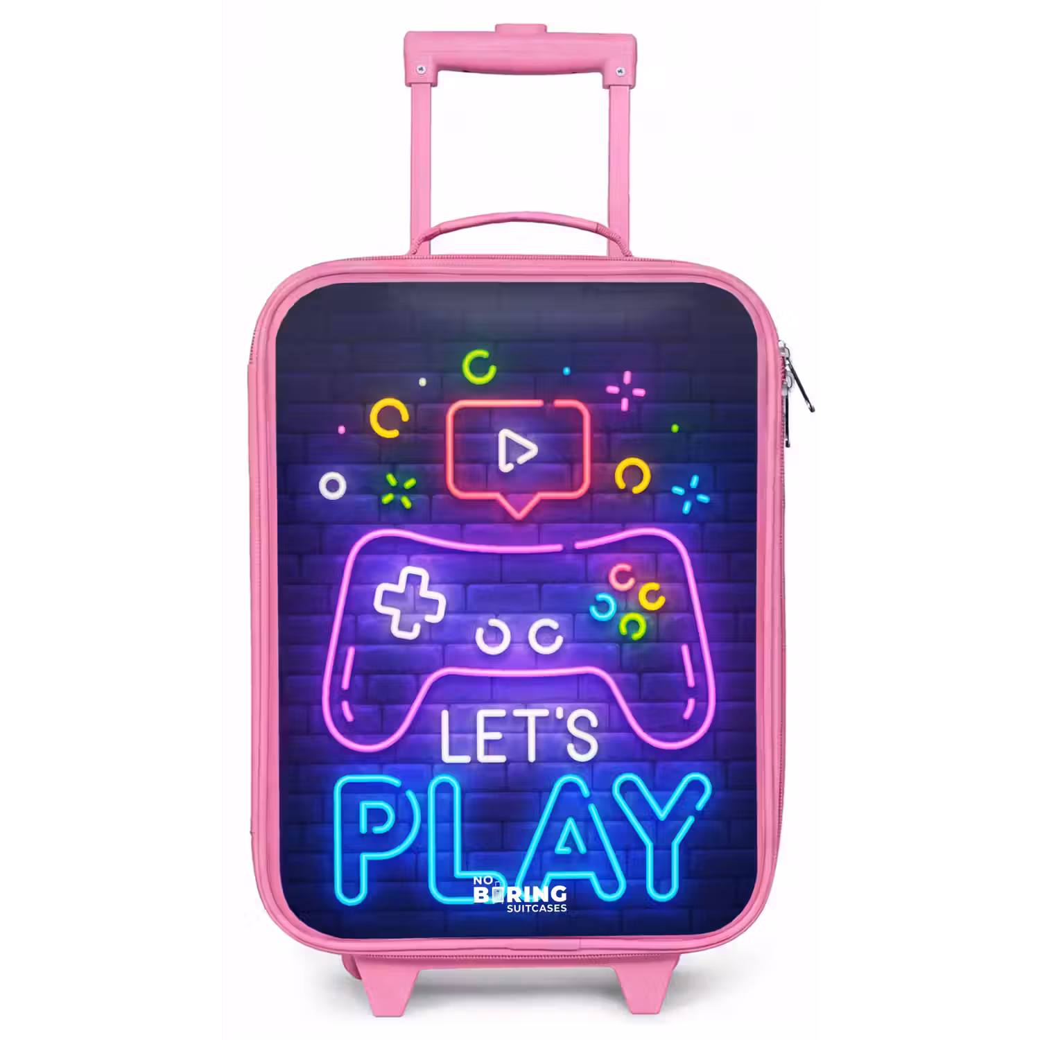 Neoncontroller tegen een bakstenen muur Kinderkoffer - Roze klein -zz3dotto