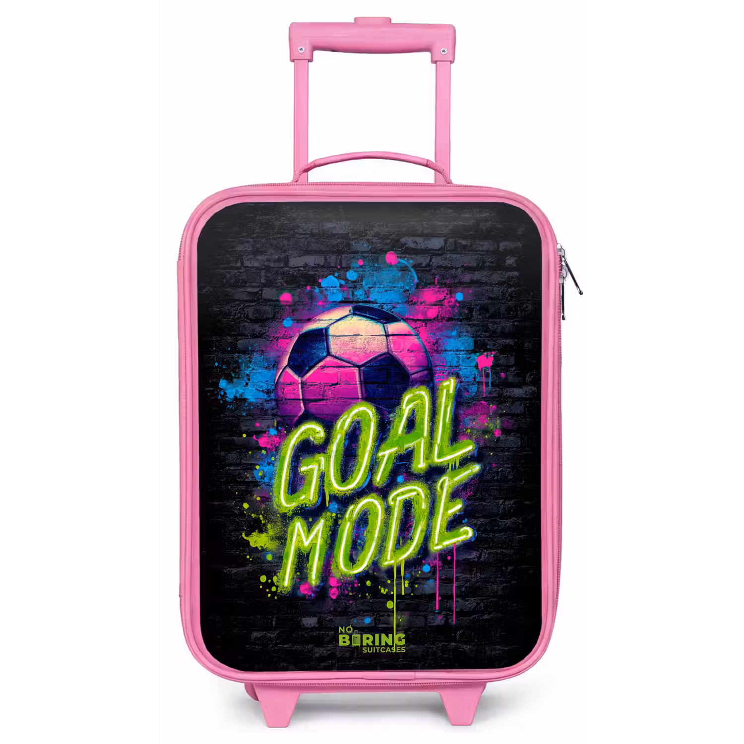 Neon - Graffiti - Voetbal - Kleurrijk Kinderkoffer - Roze klein -zz3dotto