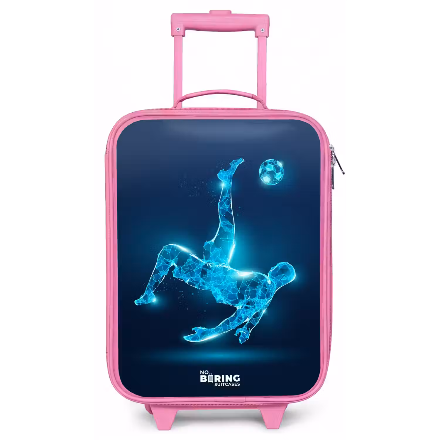 Omhaal in blauw neonvoetbal Kinderkoffer - Roze klein -zz3dotto