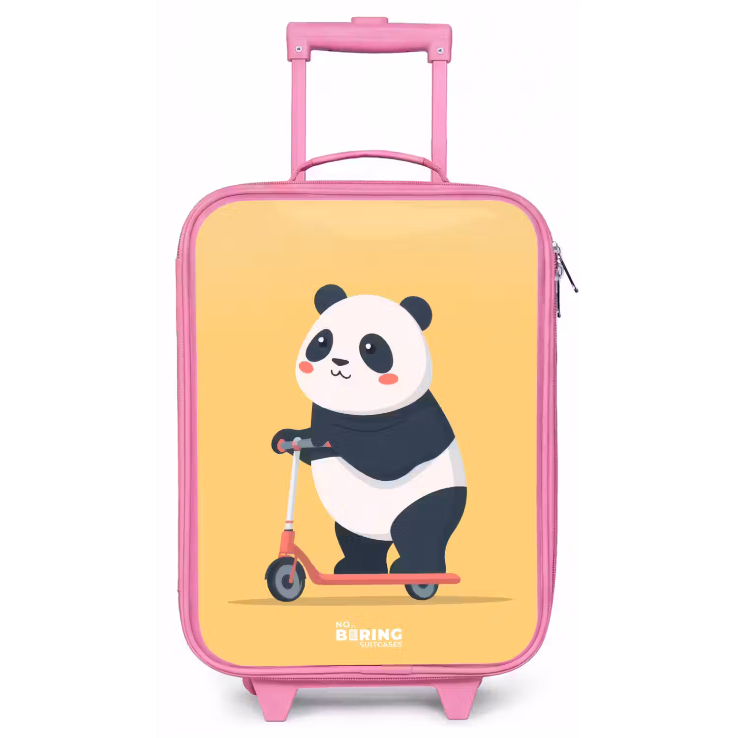 Panda - Step - Geel Kinderkoffer - Roze klein -zz3dotto