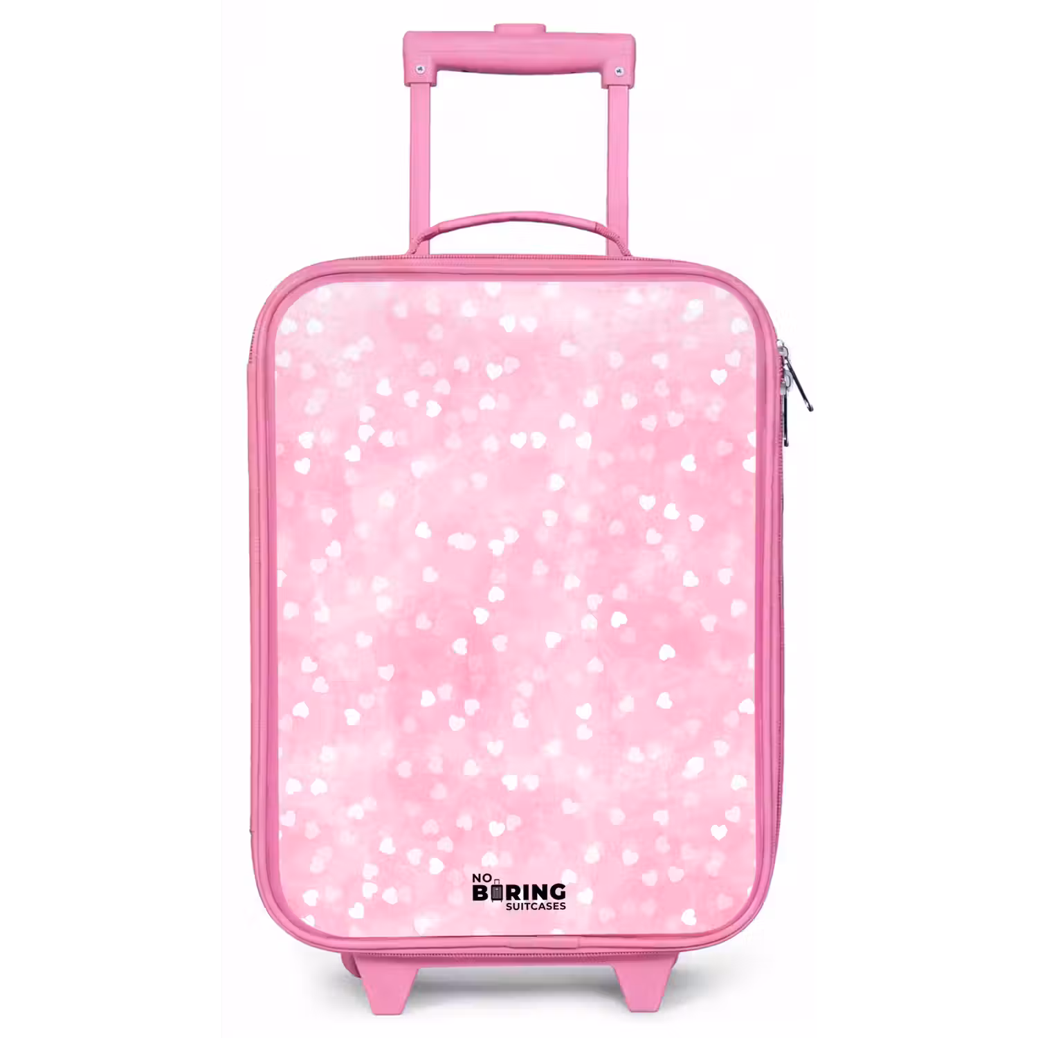 Roze glitter hartjes Kinderkoffer - Roze klein -zz3dotto