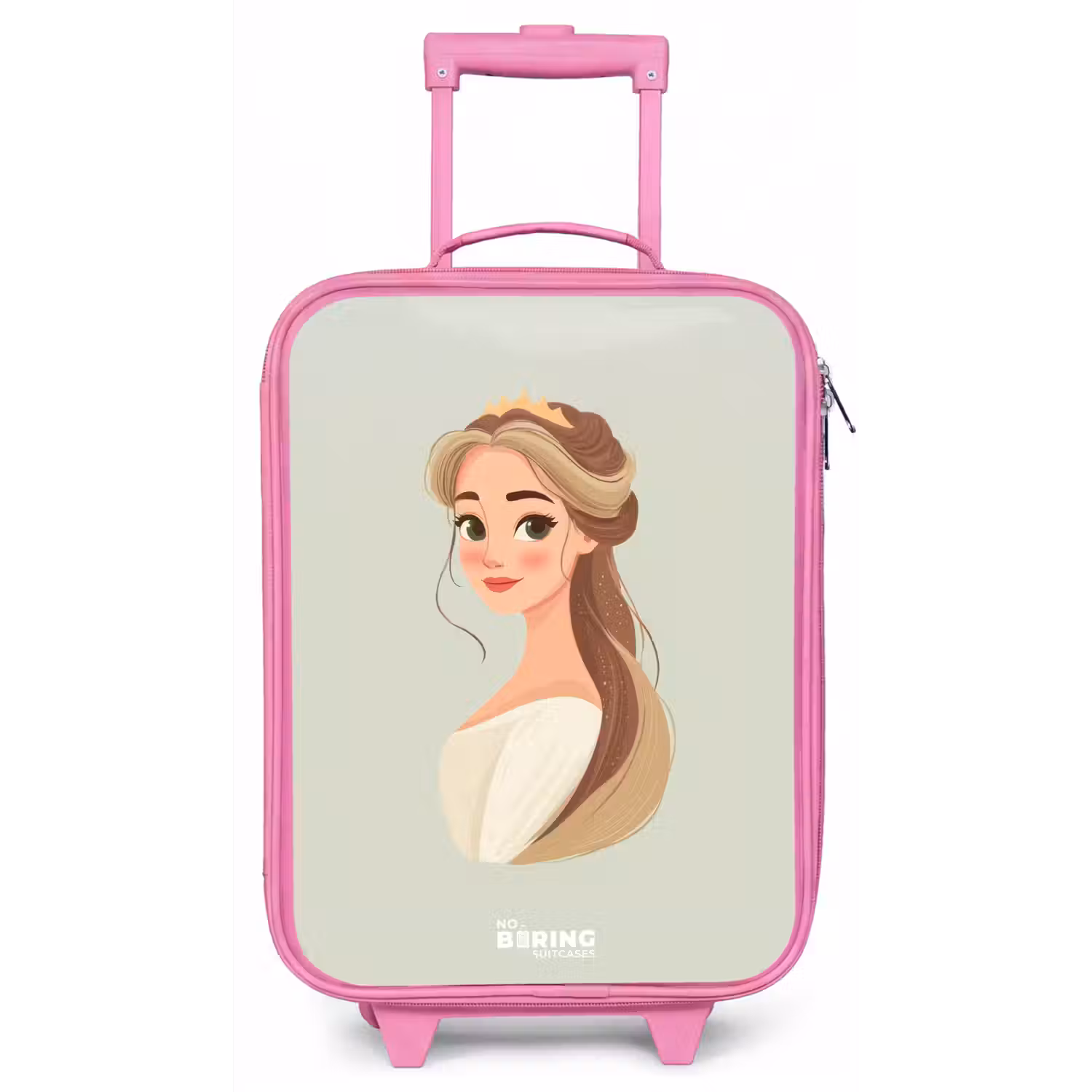 Prinses met een tiara - Groen Kinderkoffer - Roze klein -zz3dotto