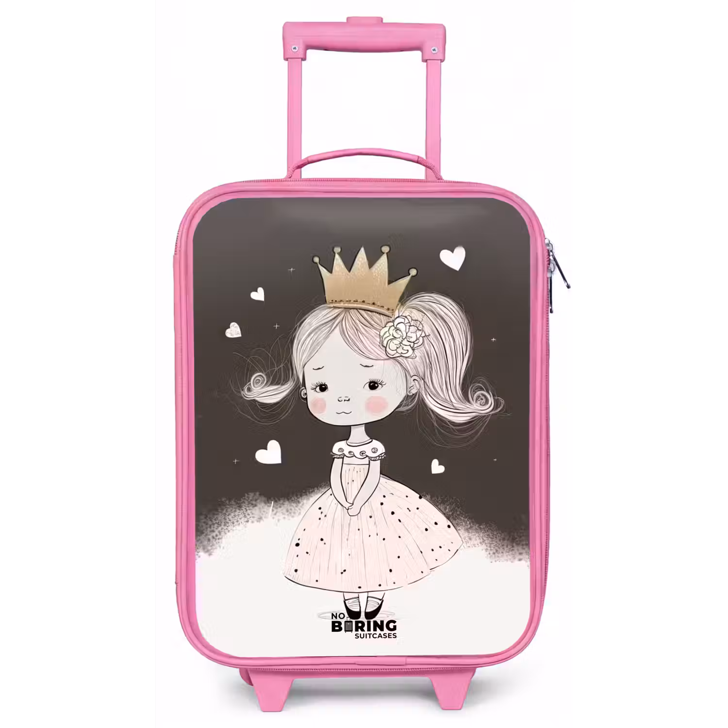 Verlegen prinses met bloem Kinderkoffer - Roze klein -zz3dotto