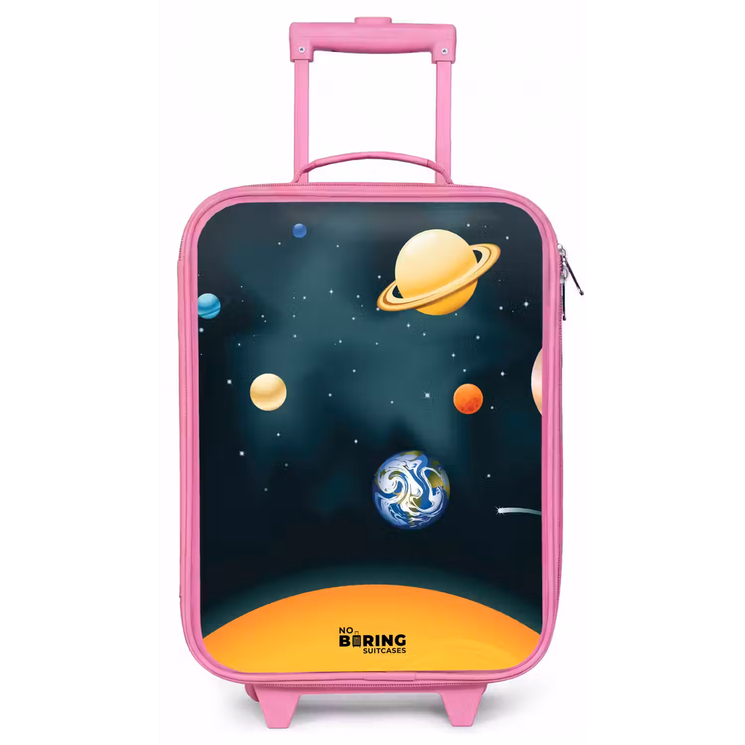 Ruimte met planeten Kinderkoffer - Roze klein -zz3dotto