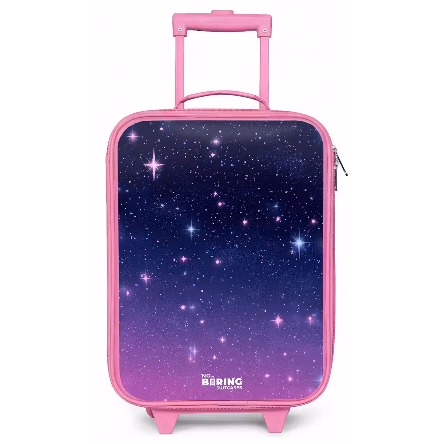 Sterren - Galaxy - Blauw - Roze Kinderkoffer - Roze klein -zz3dotto