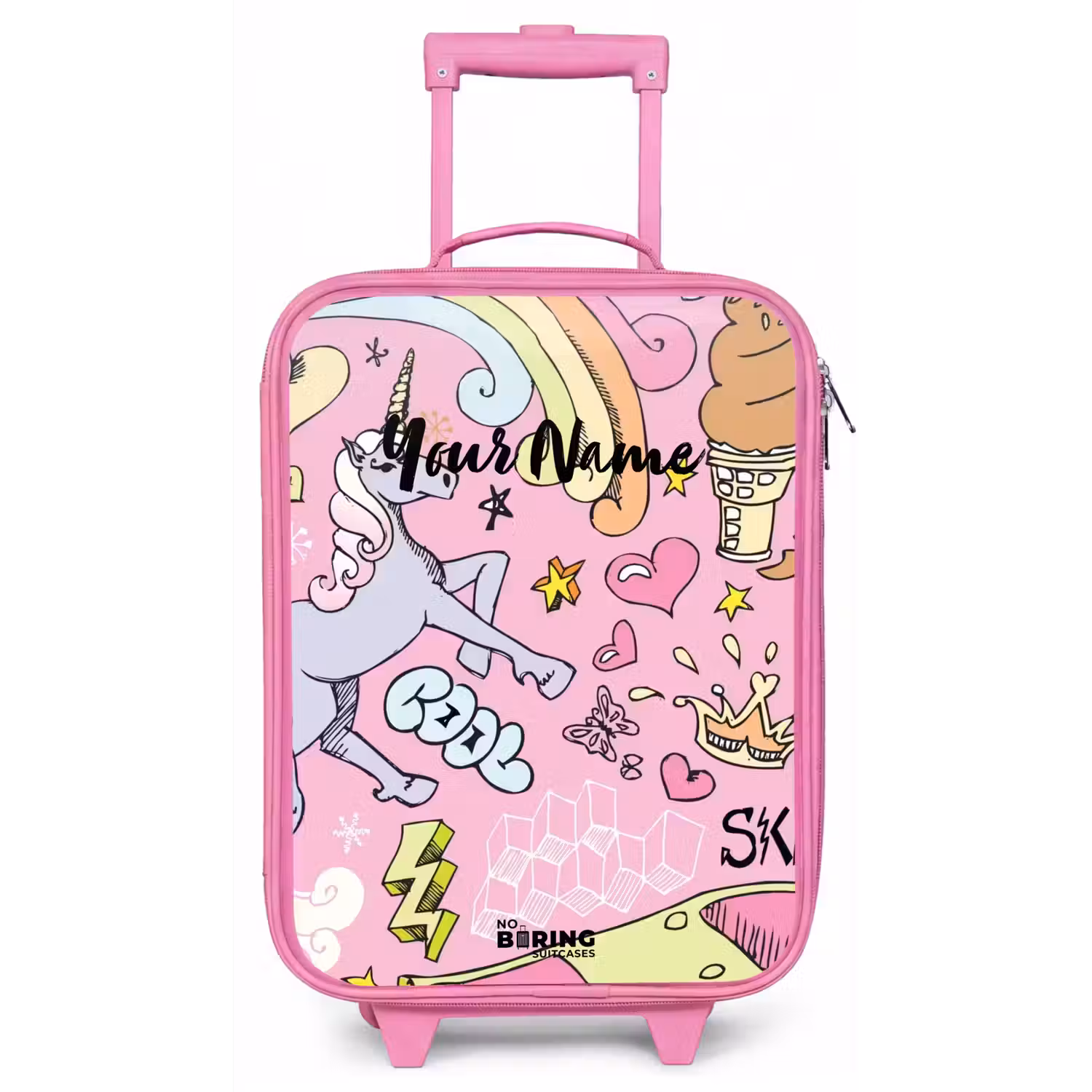 Unicorn doodles Kinderkoffer - Roze klein -zz3dotto