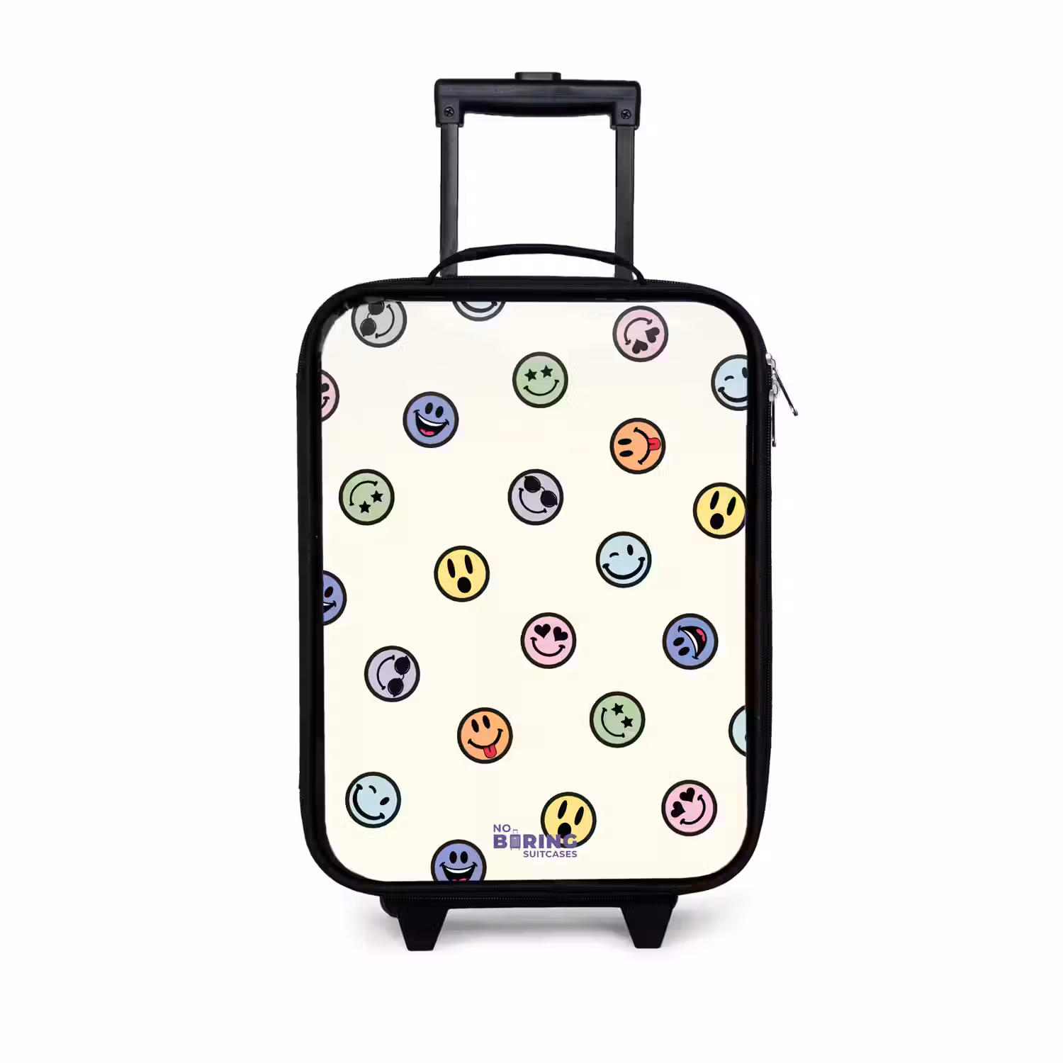 Speelse smiley-mix Kinderkoffer - Zwart klein -3d