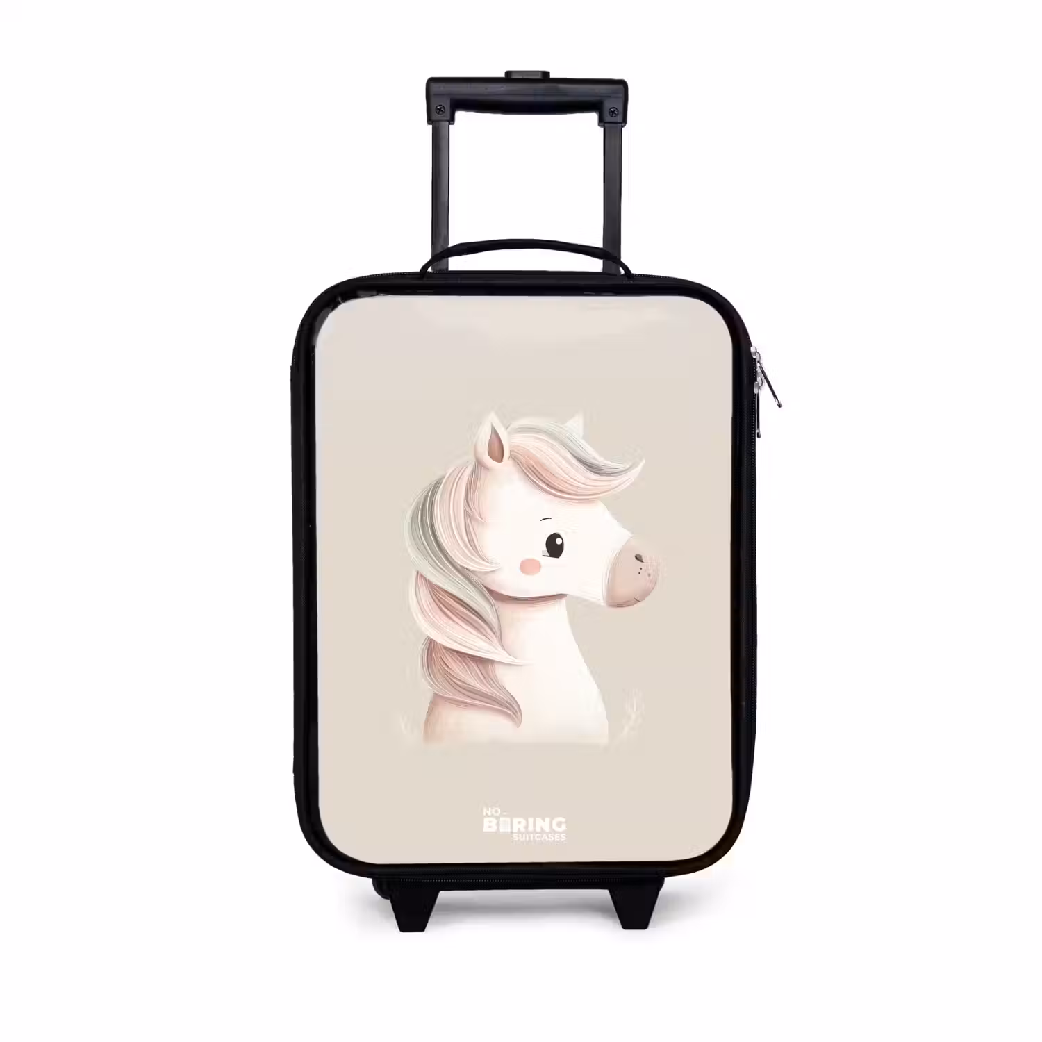 Eenhoorn in roze pastel kleuren Kinderkoffer - Zwart klein -3d
