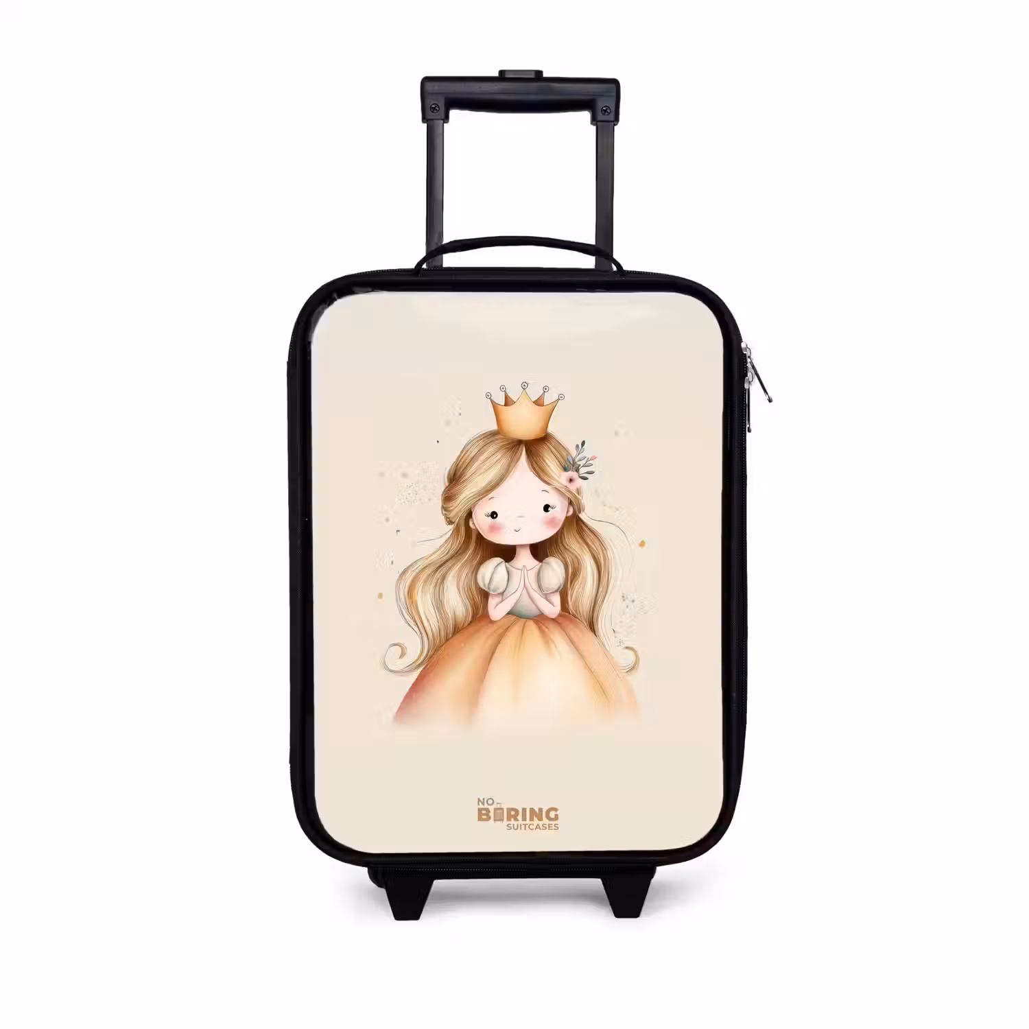 Prinses in gouden tinten Kinderkoffer - Zwart klein -3d