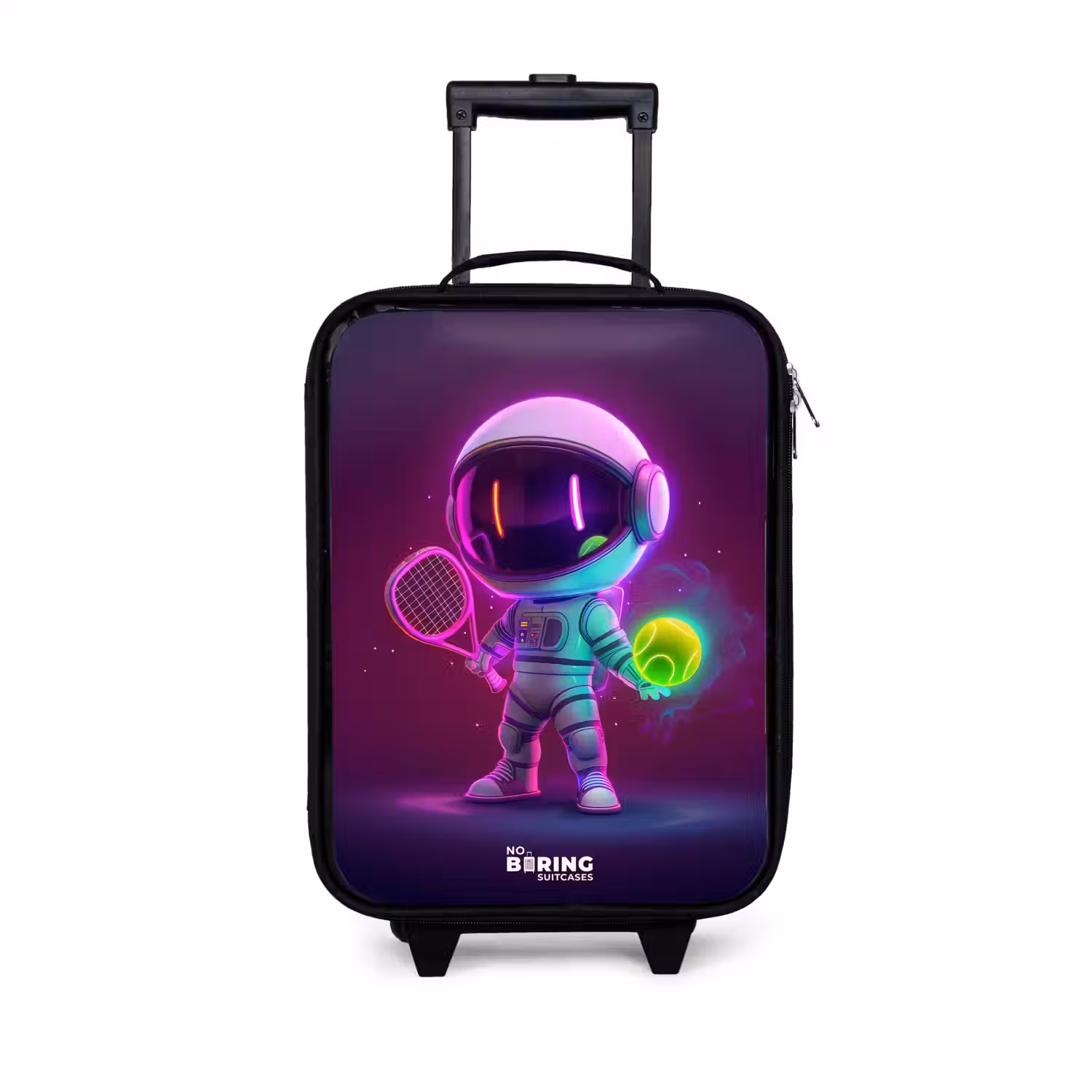 Space tennis Kinderkoffer - Zwart klein -3d