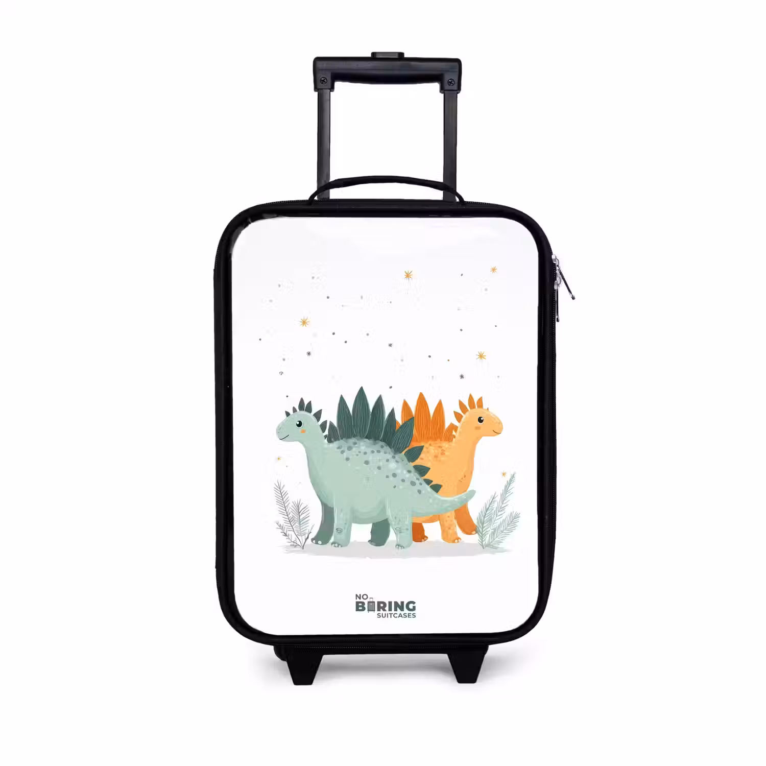 Stegosaurusduo onder sterrenregen Kinderkoffer - Zwart klein -3d