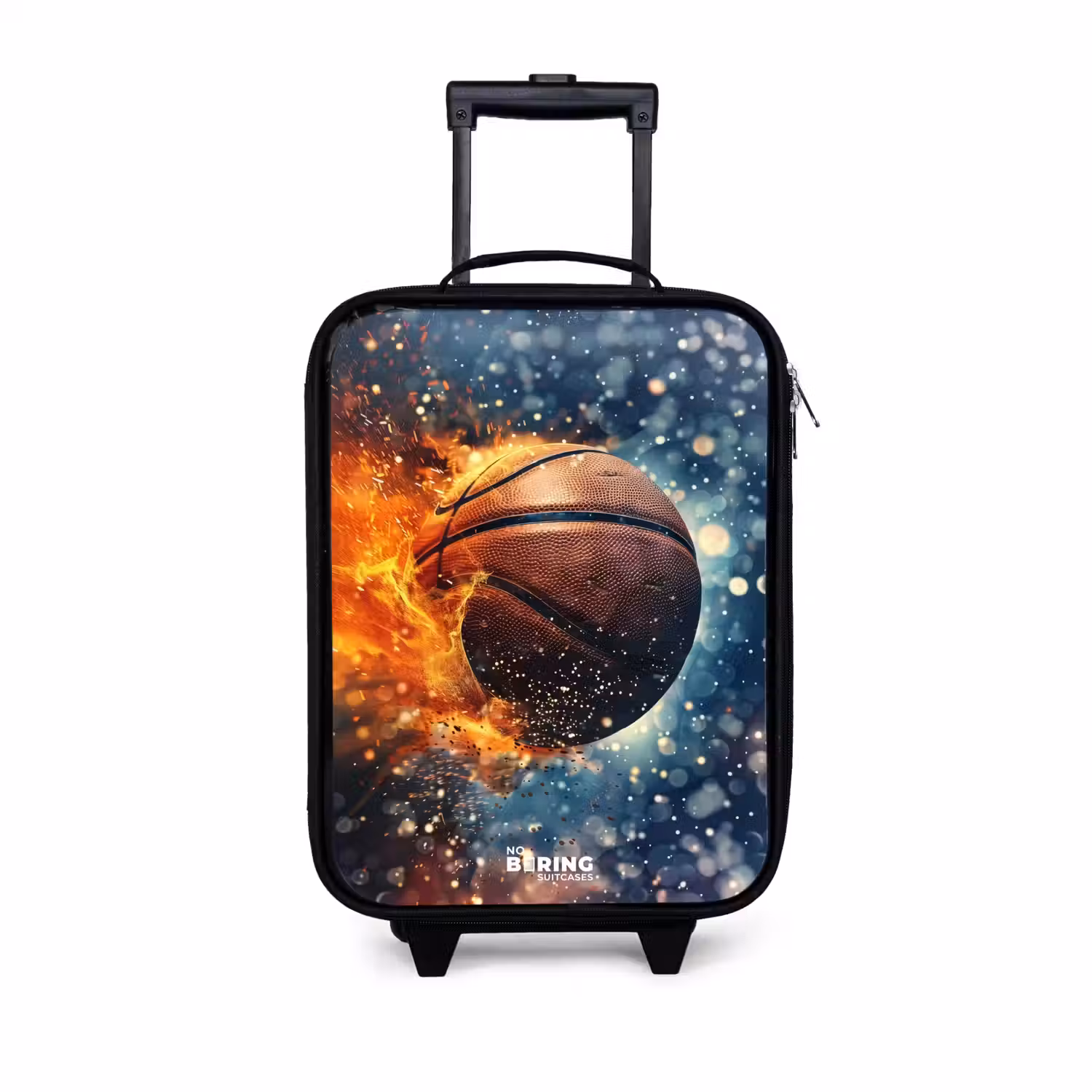 Bruisende basketbal Kinderkoffer - Zwart klein -3d