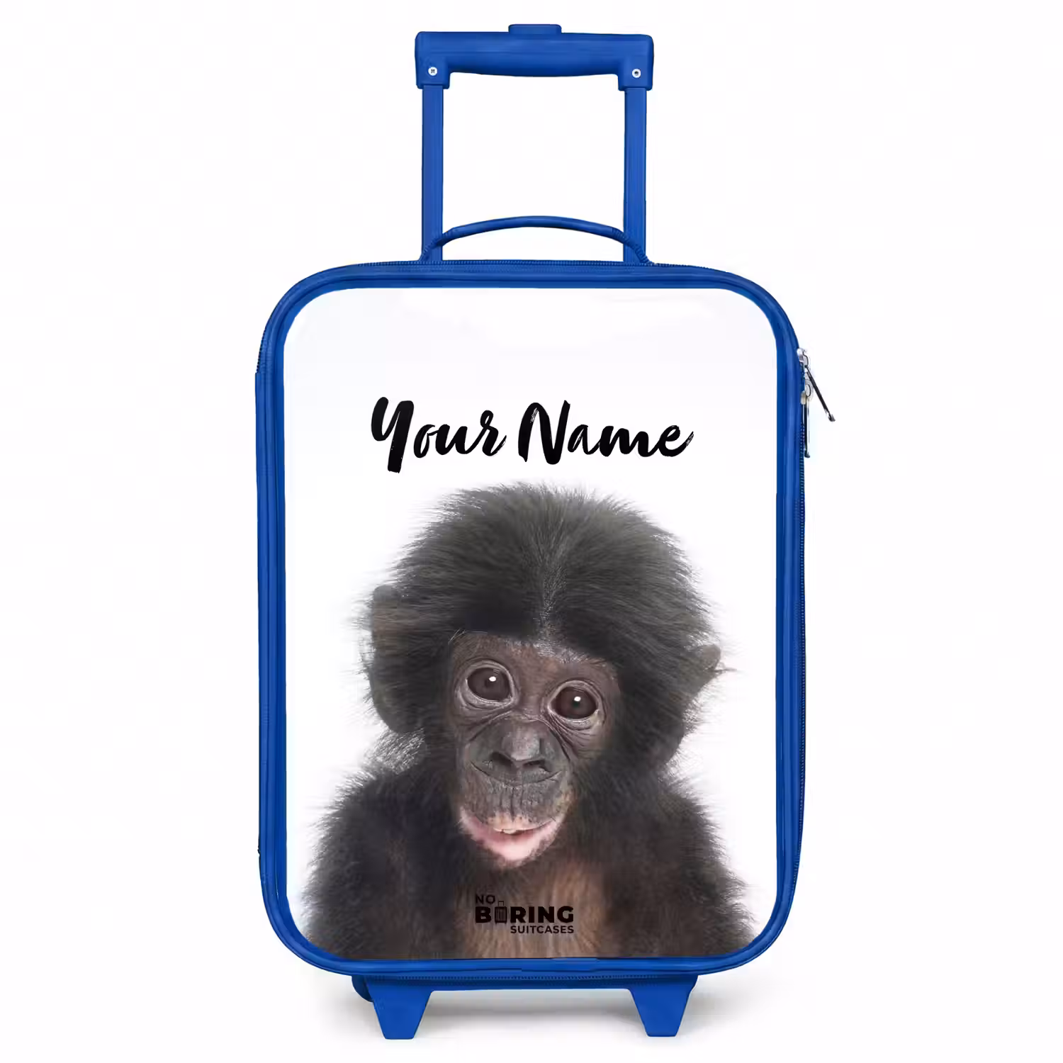 Charlie Chimp Kinderkoffer - Blauw klein -3d