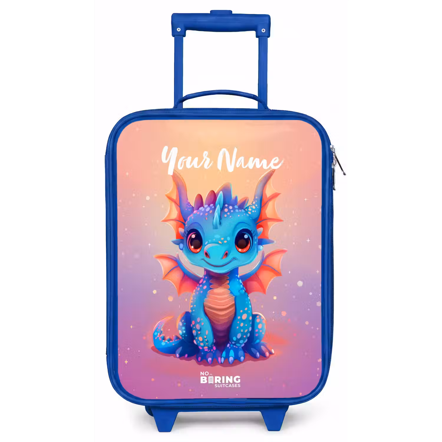 Schattige baby draak Kinderkoffer - Blauw klein -zz3dotto