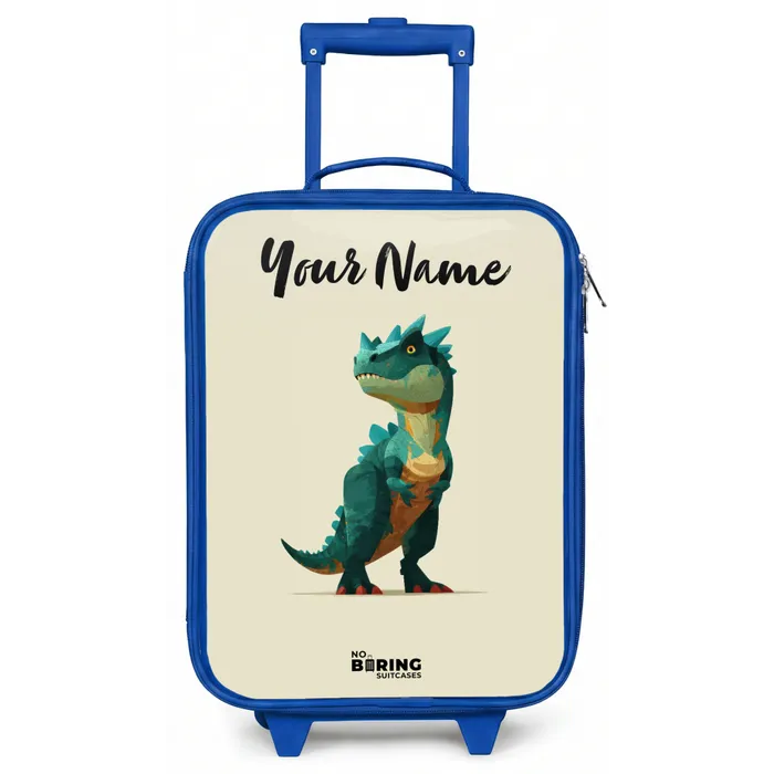 Dino - Dier - Groen Kinderkoffer - Blauw klein -zz3dotto