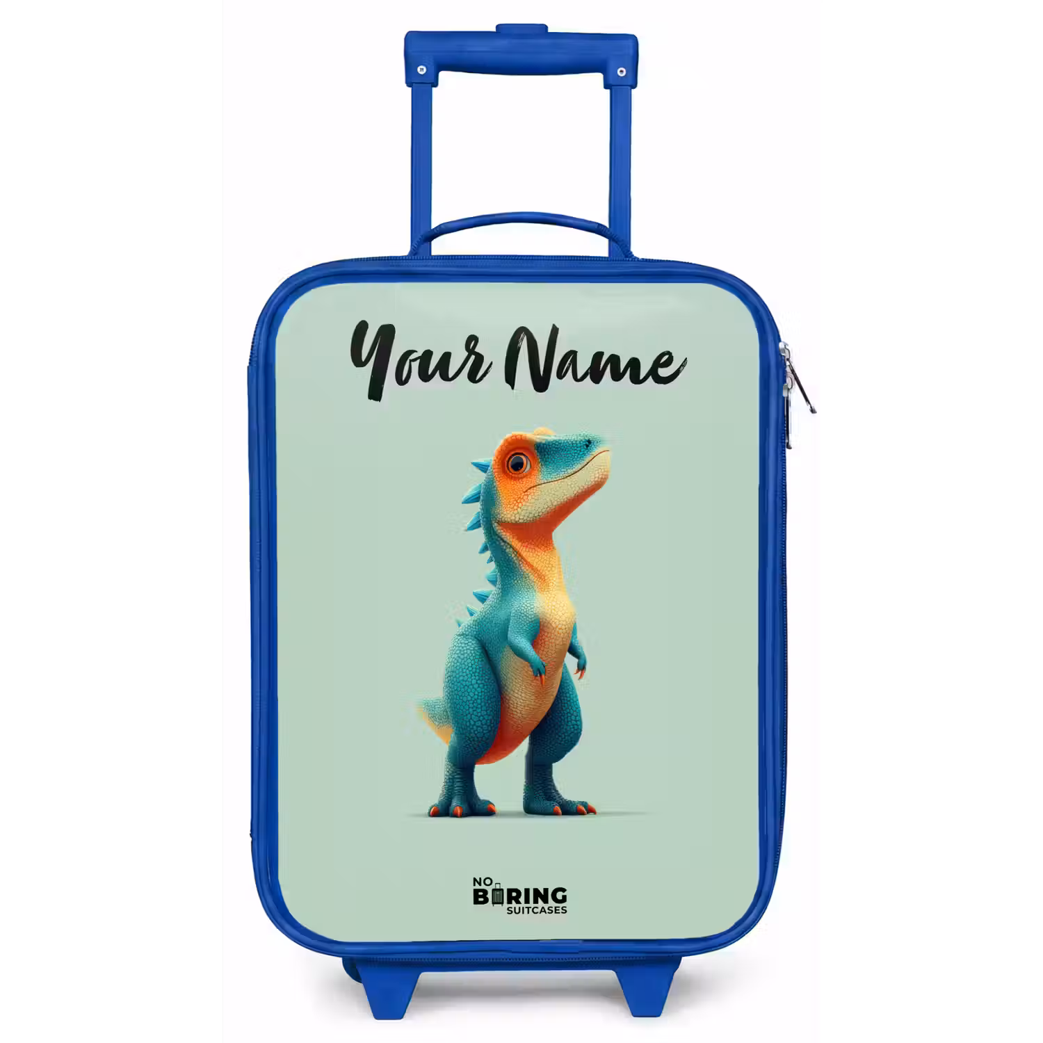 Dino - Dier - Groen - Oranje Kinderkoffer - Blauw klein -zz3dotto