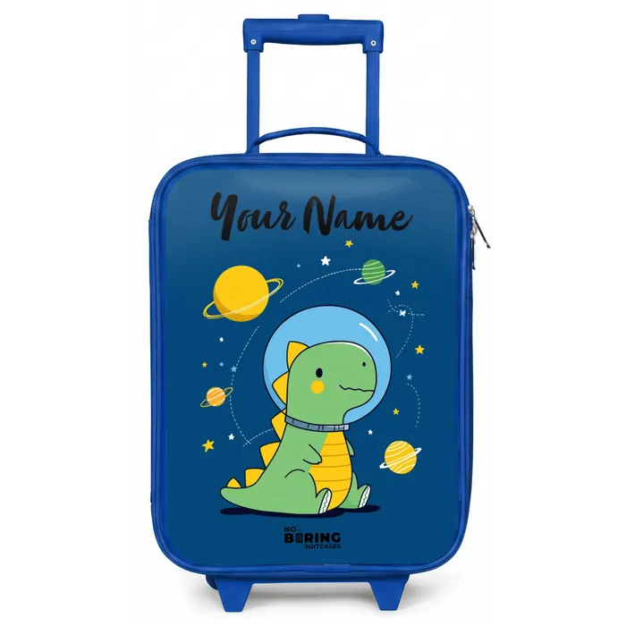 Dino - Planeet - Ster - Blauw Kinderkoffer - Blauw klein -zz3dotto