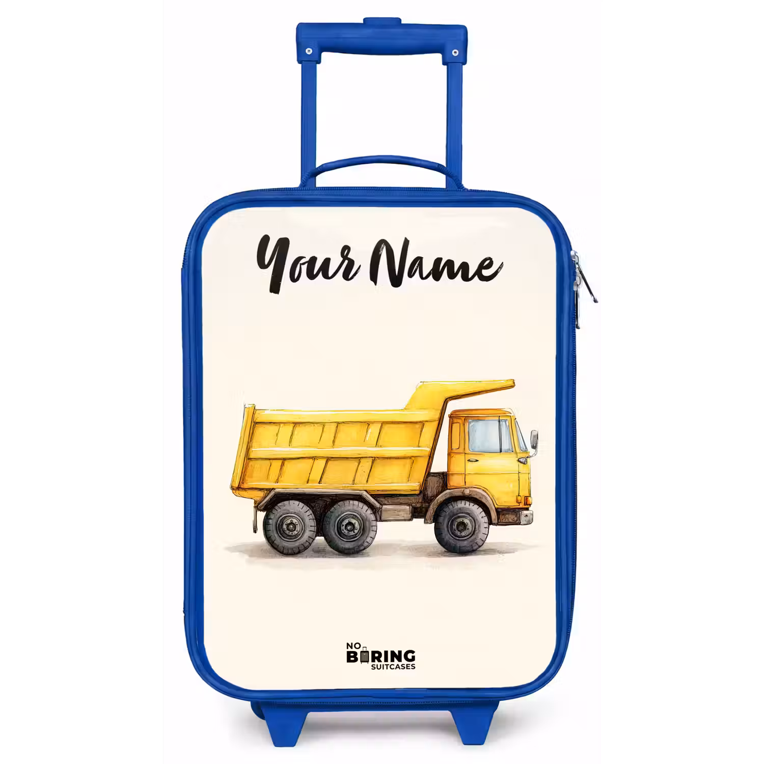 Kiepwagen - Getekend - Geel Kinderkoffer - Blauw klein -zz3dotto
