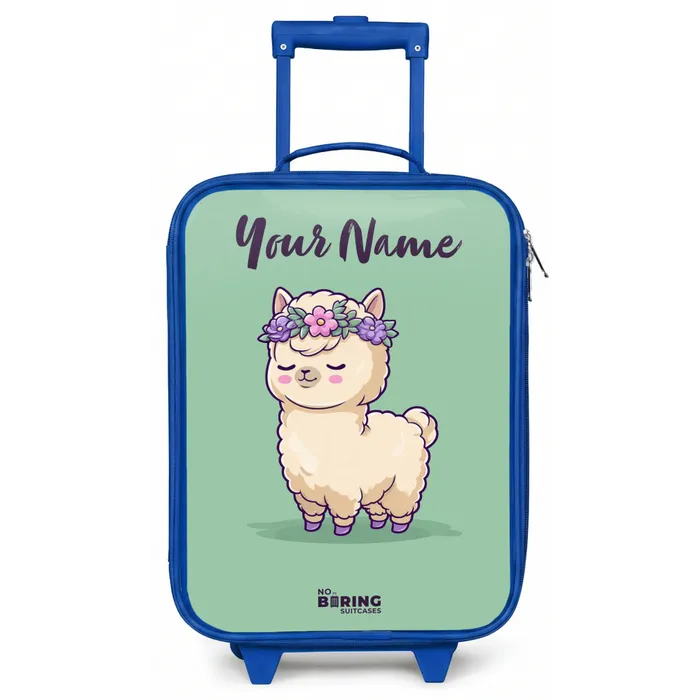 Kawai - Alpaca - Groen Kinderkoffer - Blauw klein -zz3dotto