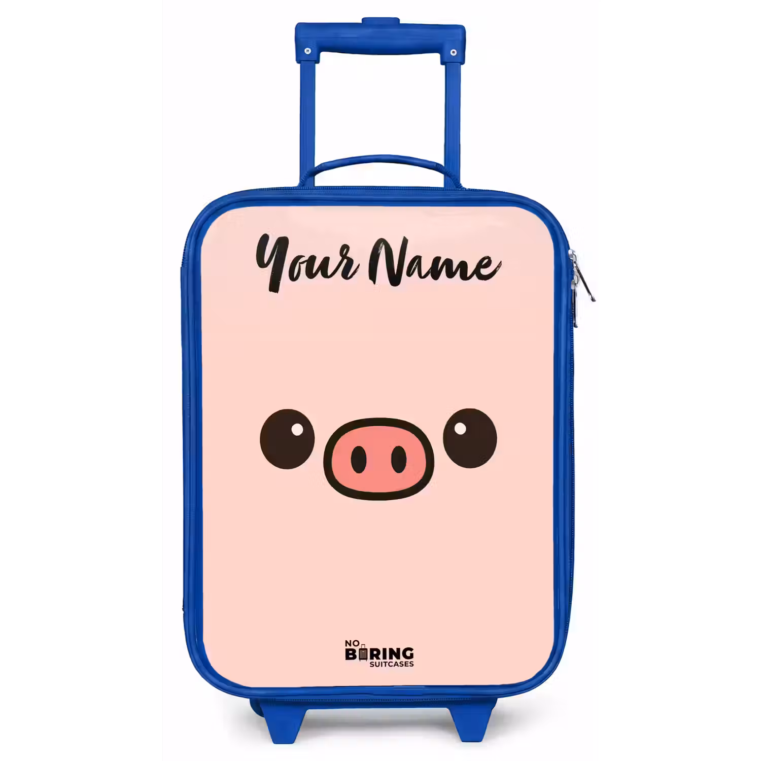 Kawai - Varken - Roze Kinderkoffer - Blauw klein -zz3dotto