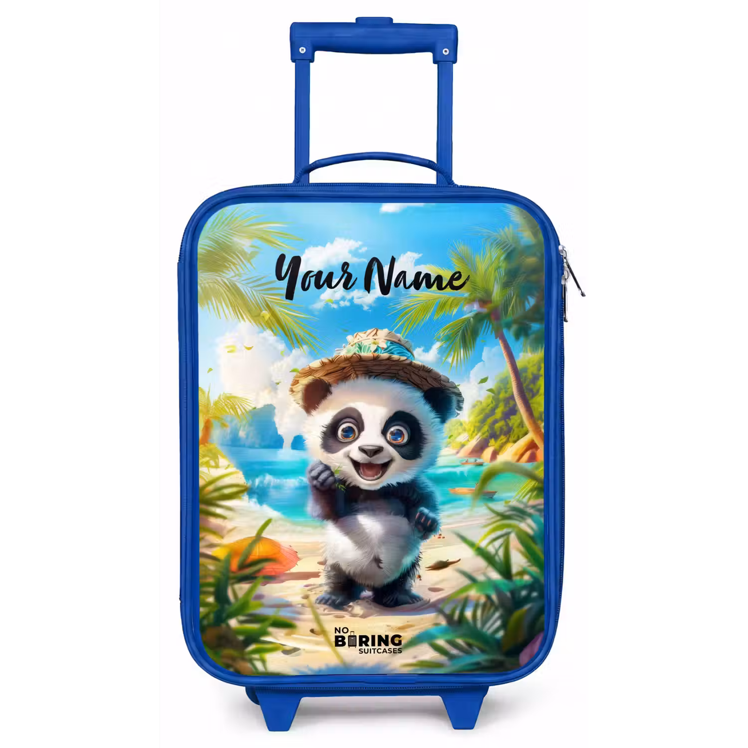 Pablo panda Kinderkoffer - Blauw klein -zz3dotto