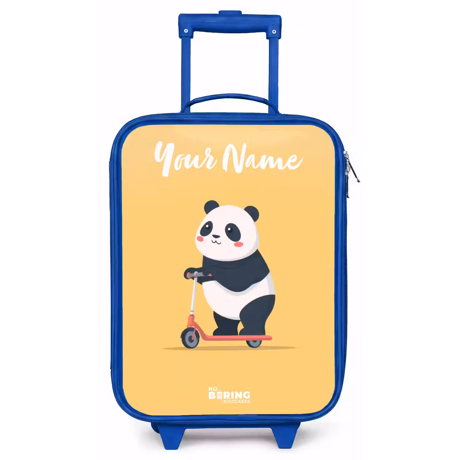 Panda - Step - Geel Kinderkoffer - Blauw klein -zz3dotto