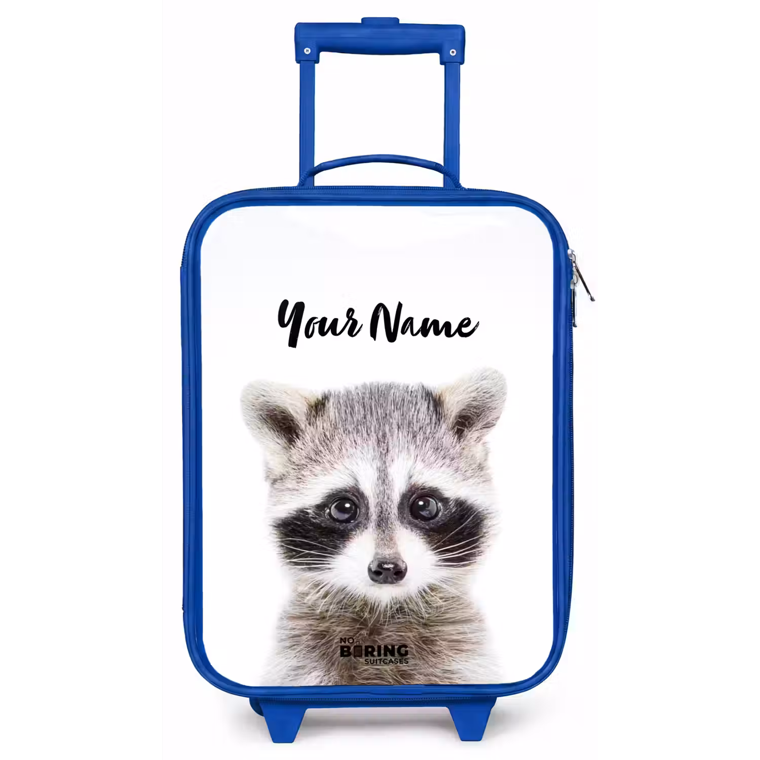Rachid Racoon Kinderkoffer - Blauw klein -zz3dotto