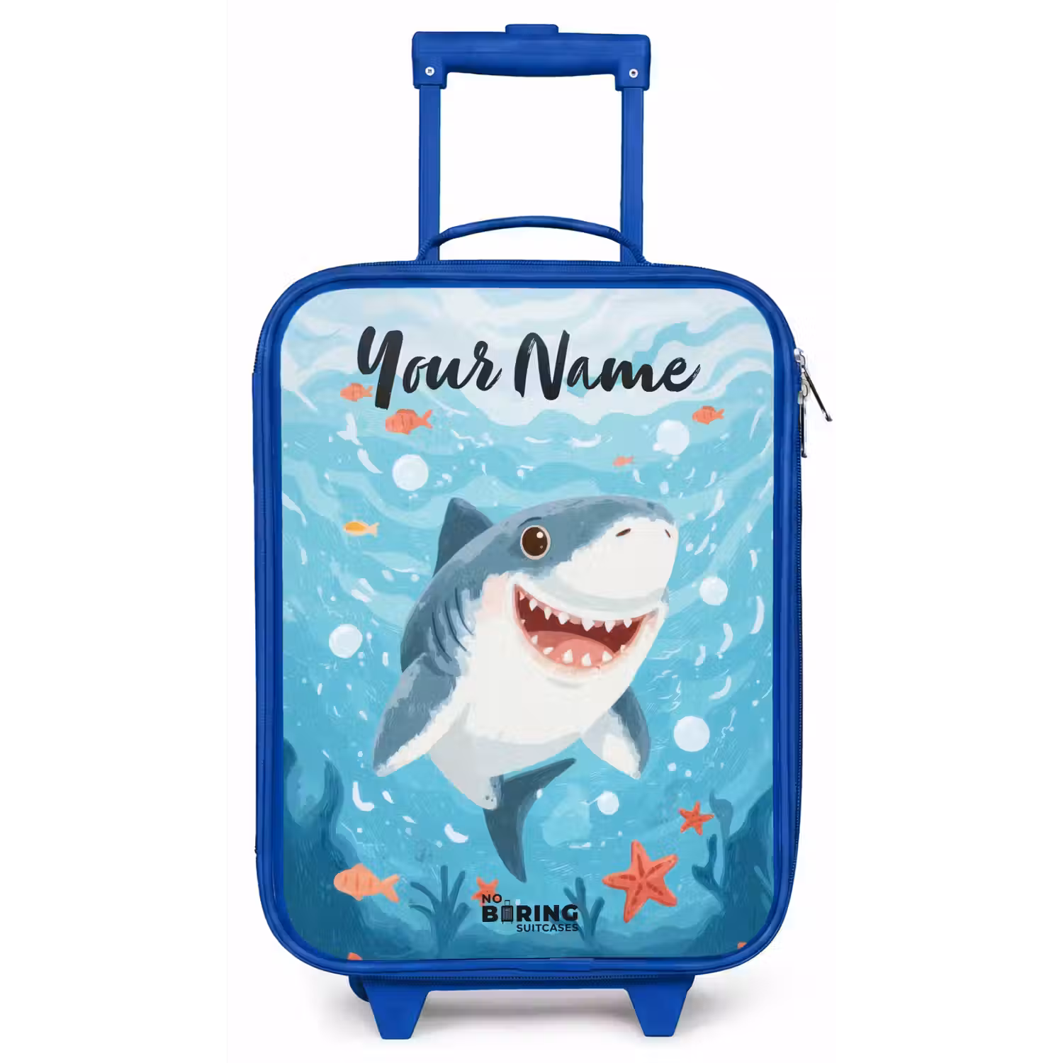 Haai - Water - Zee Kinderkoffer - Blauw klein -zz3dotto