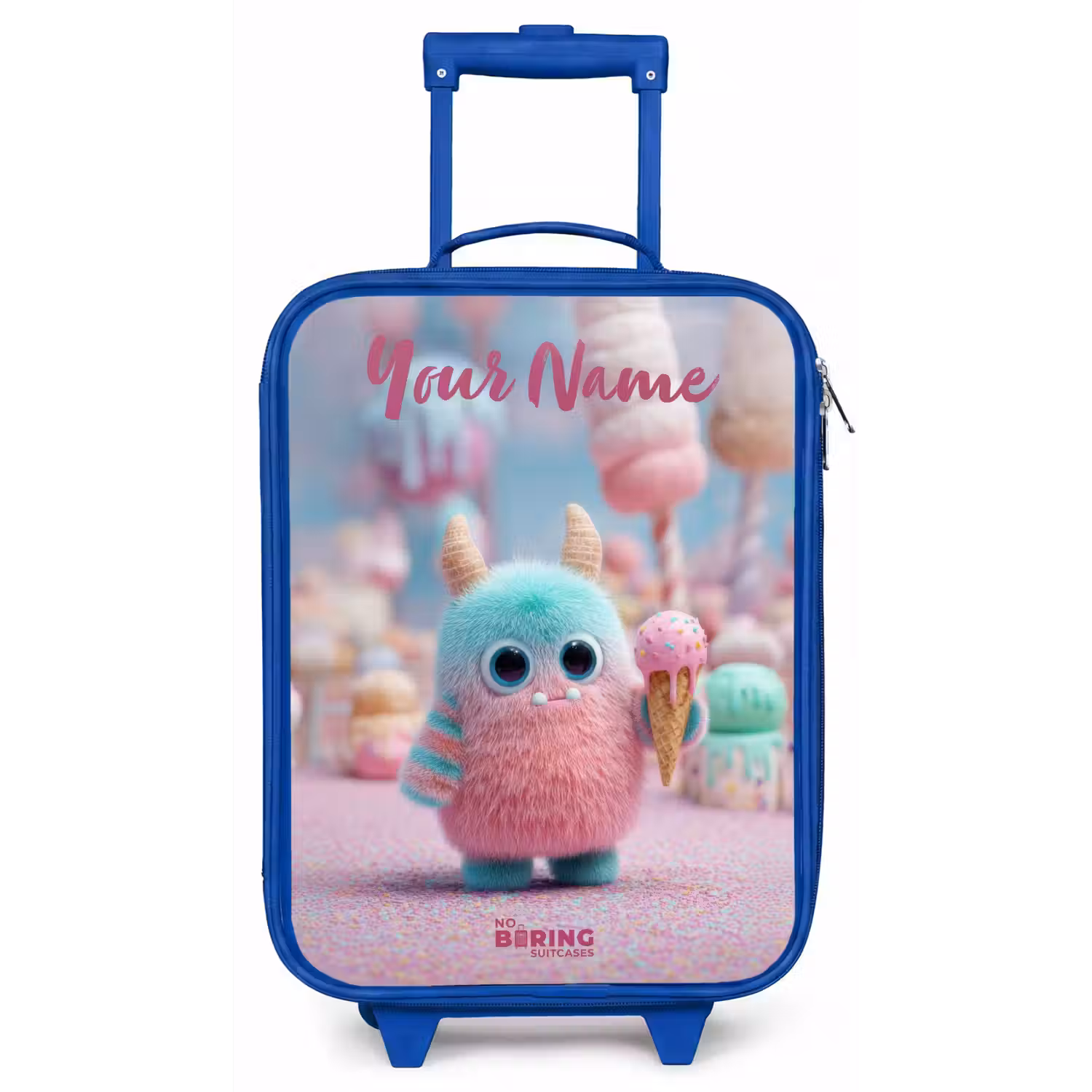 Zoet Monstersnoep Avontuur Kinderkoffer - Blauw klein -zz3dotto