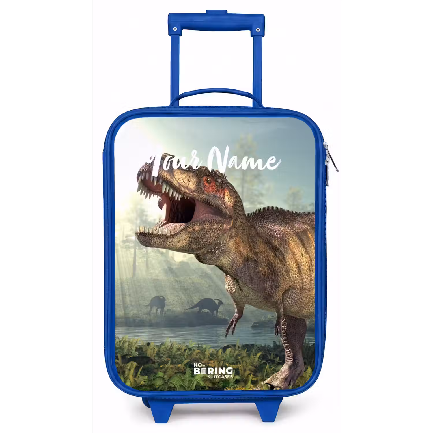 Thijs Tyrannosaurus Kinderkoffer - Blauw klein -zz3dotto