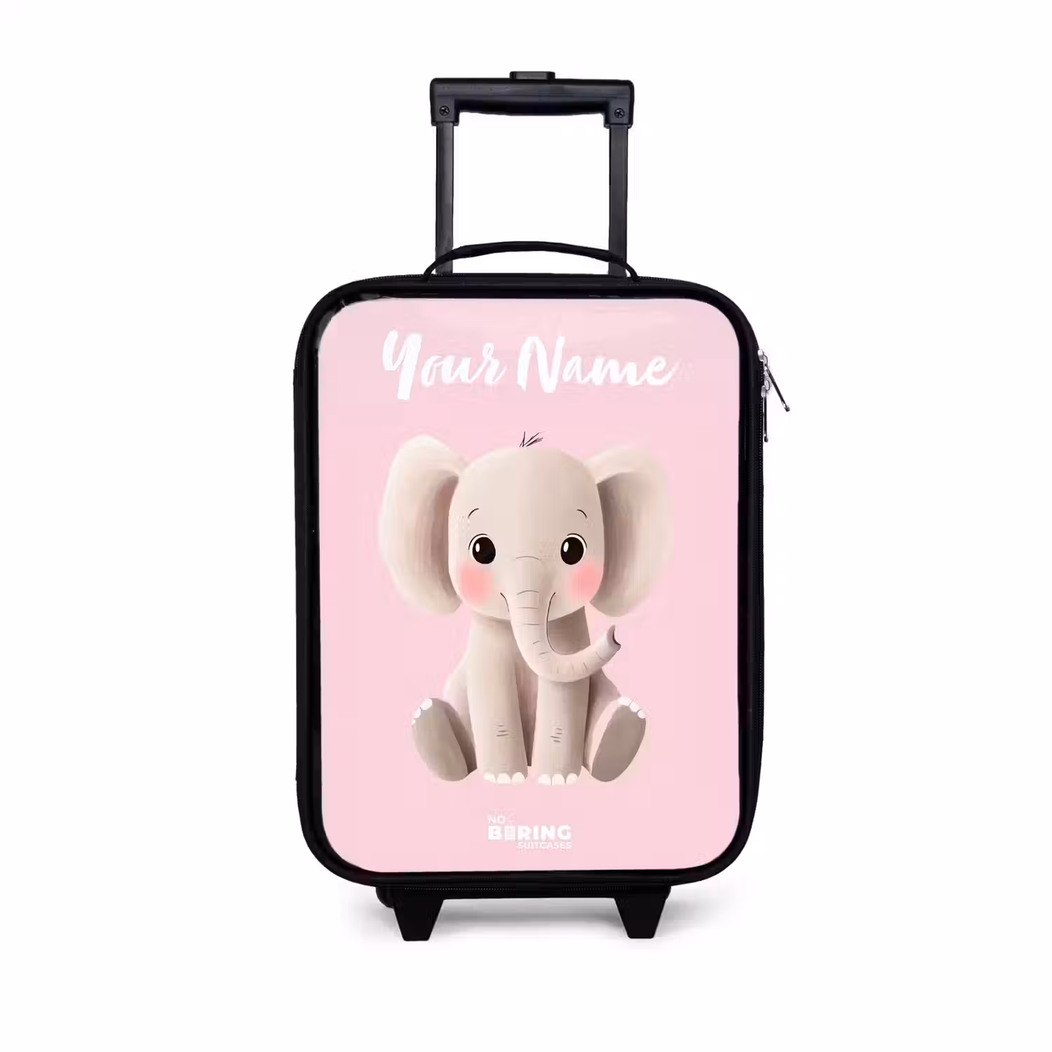 Olifant - Grijs - Baby - Slurf Kinderkoffer - Zwart klein -3d