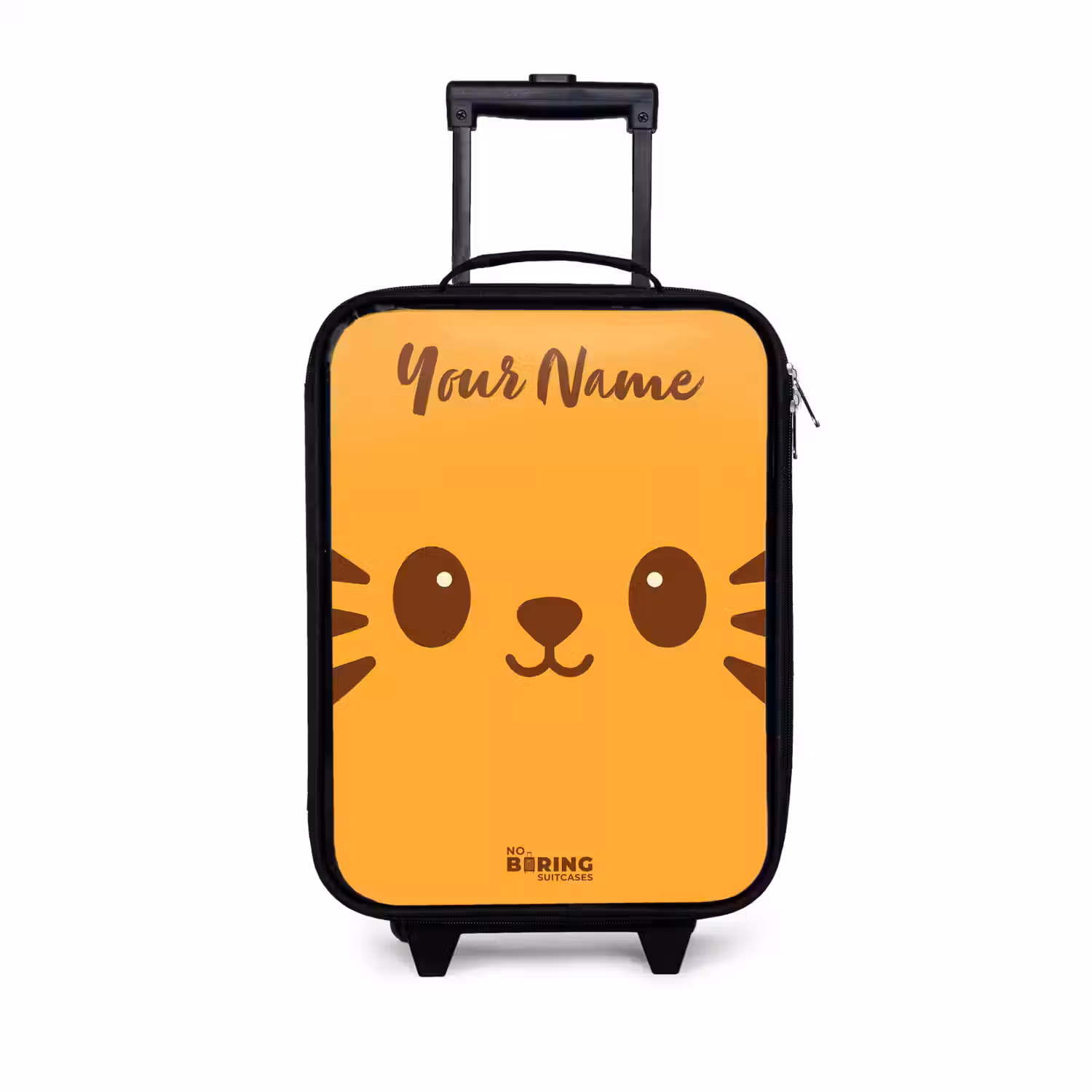 Kawai - Tijger - Oranje Kinderkoffer - Zwart klein -3d